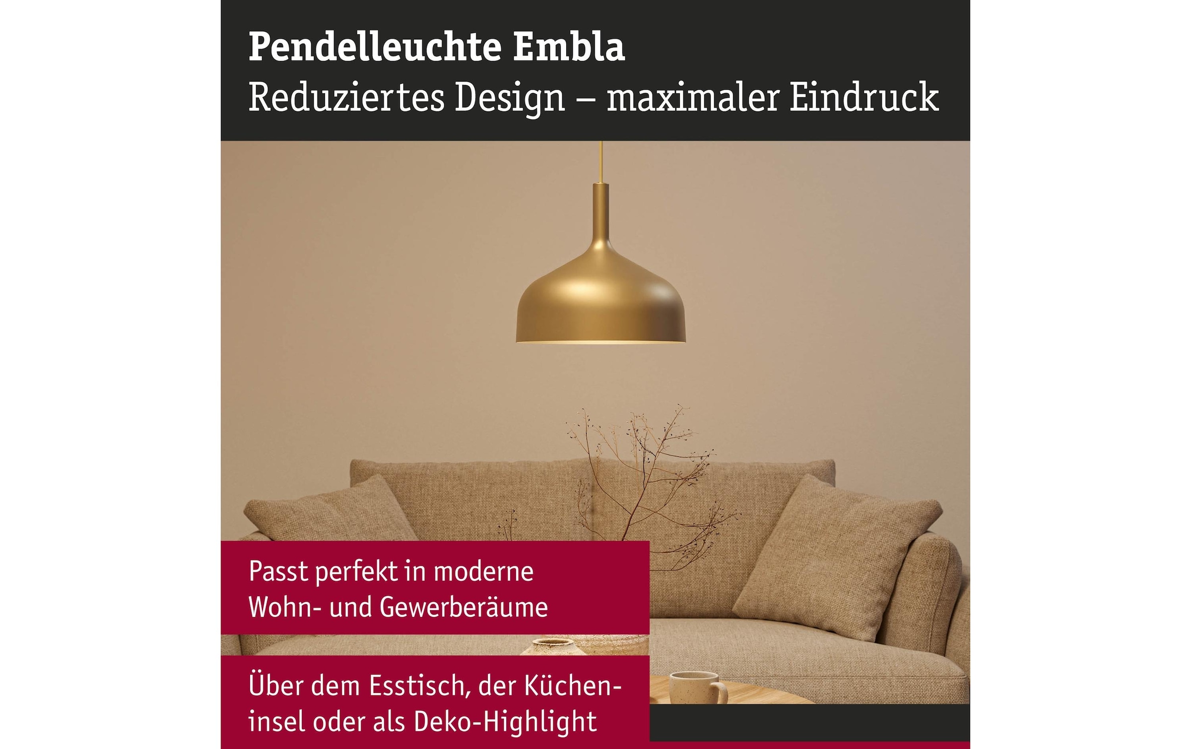 Paulmann Pendelleuchte »Pendelleuchte Embla II E27 Metall Metall« E27