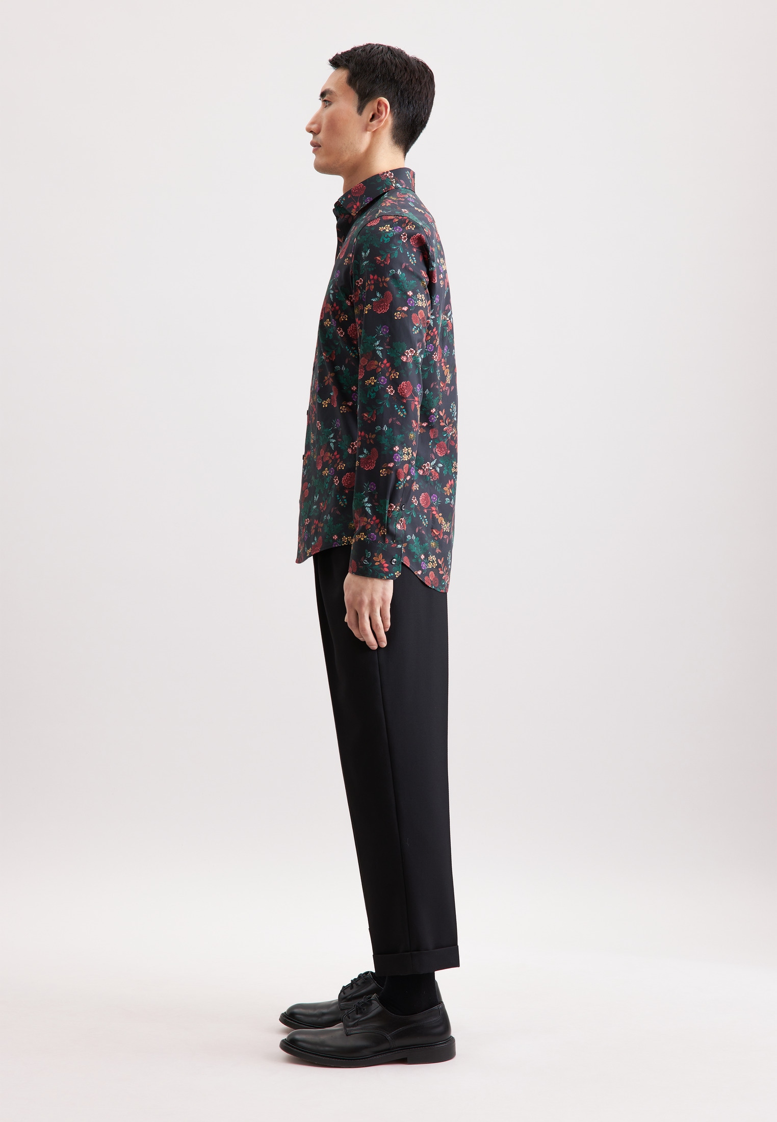 seidensticker Chemise d'affaires »Schwarze Rose« Shaped 1/1 Kentkragen Druck