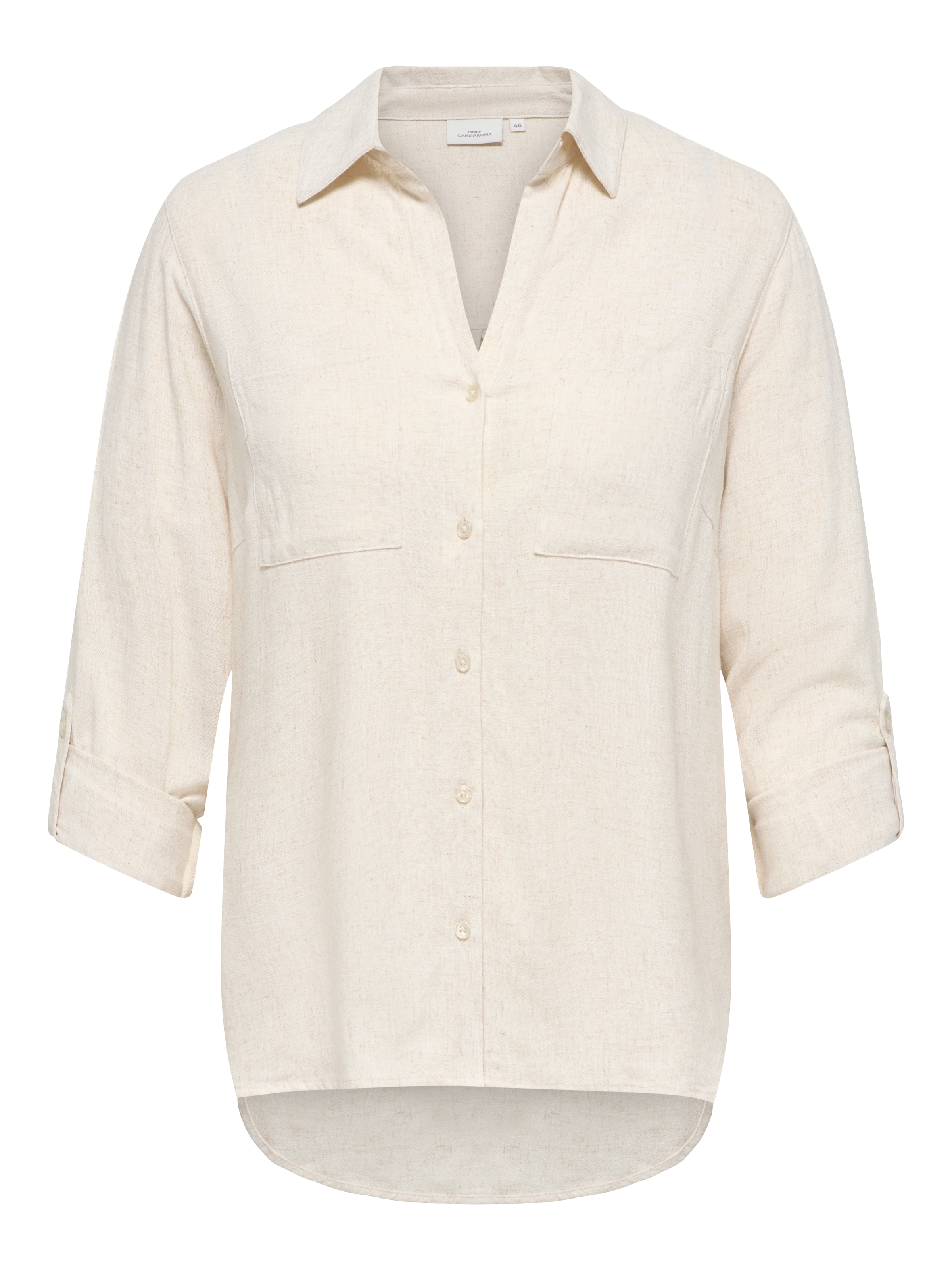 ONLY CARMAKOMA Hemdbluse »CARSIESTA YASMIN LS LI BL SHIRT PNT NOOS« Viskosemischung, regular fit