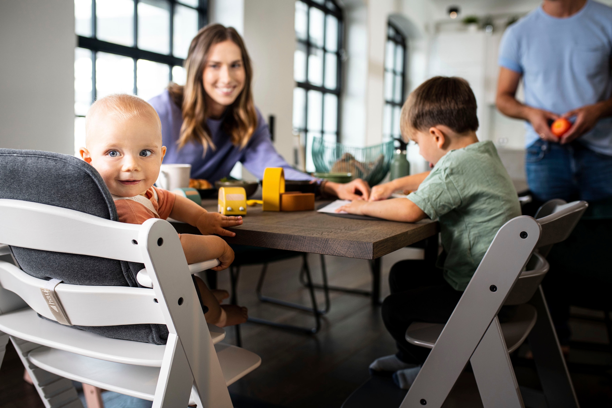 Hauck Sitzverkleinerer »Alpha Cosy Comfort, stretch grey« für den ALPHA+ Holzhochstuhl