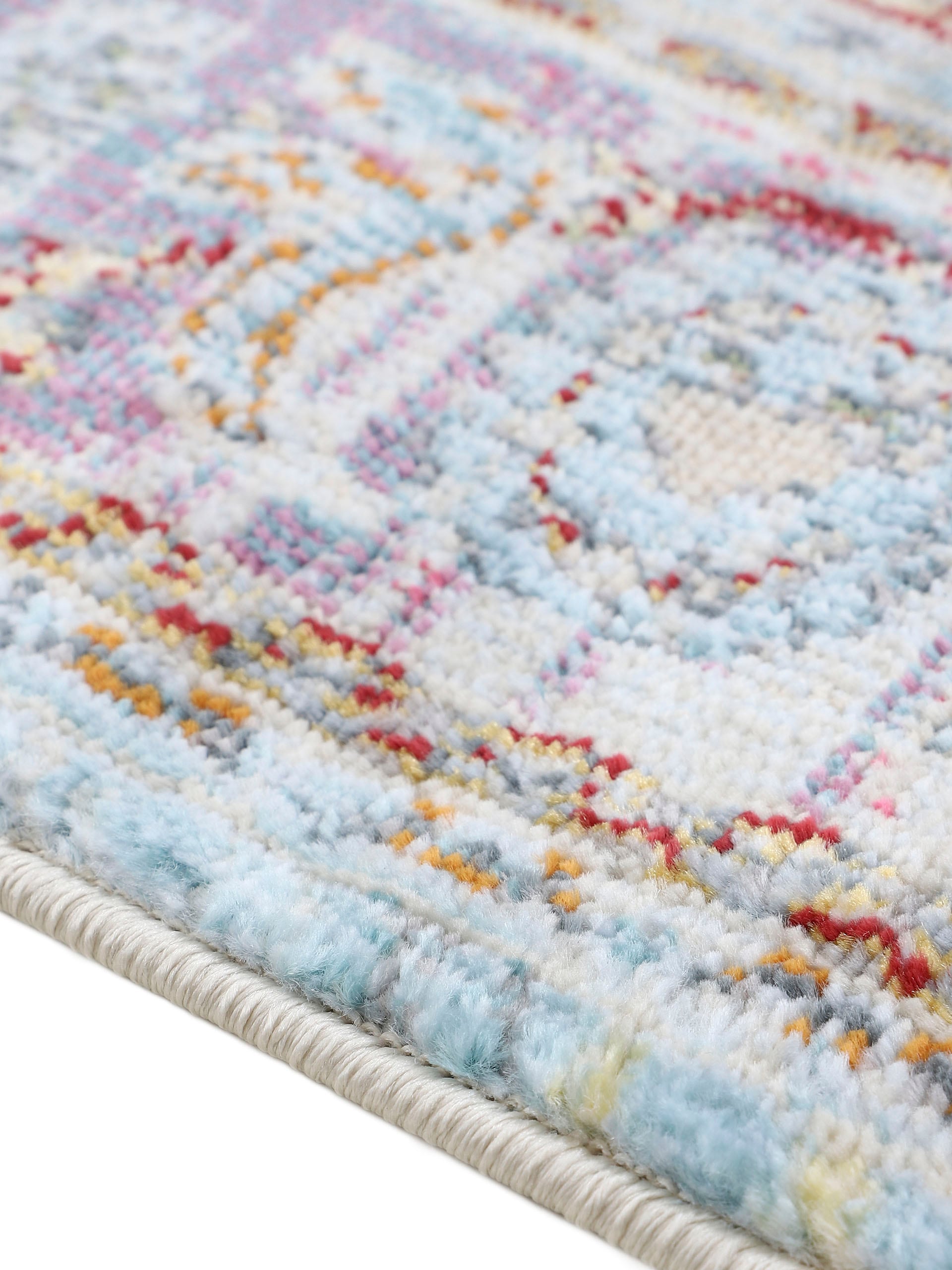 carpetfine Teppich »Esha ,   auch als Läufer erhältlich« rechteckig 8 mm Höhe Vintage Orient Look, schöne Farben, mit Fransen, Wohnzimmer
