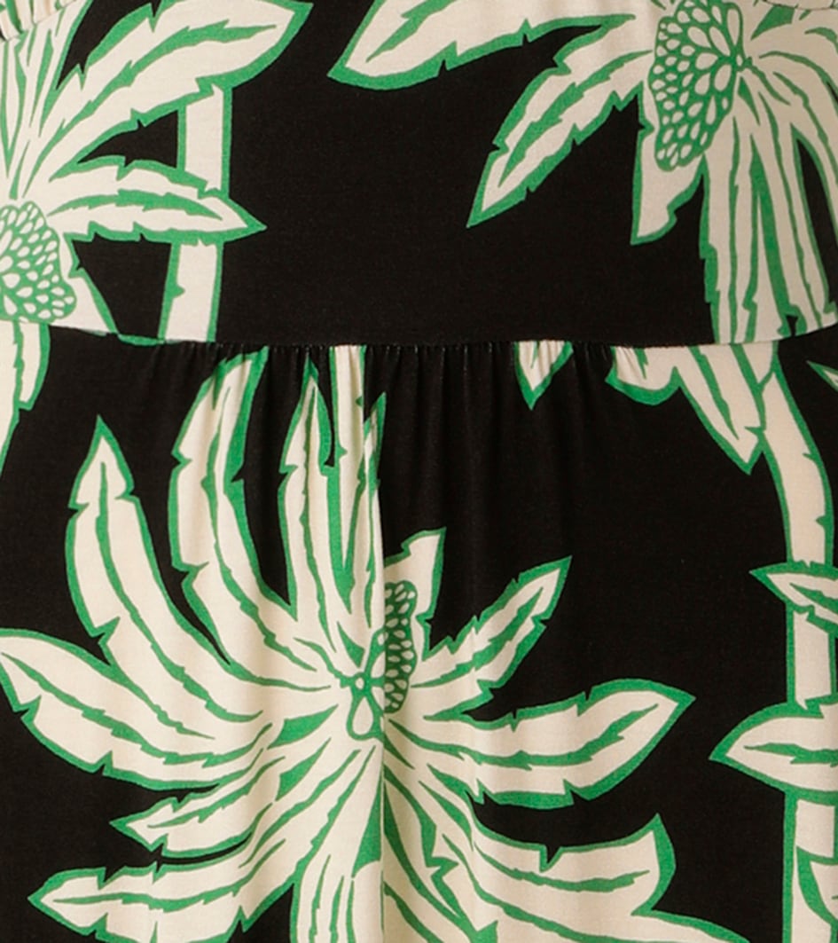 Aniston CASUAL Sommerkleid mit grossflächigen, grafischen Palmen bedruckt - NEUE KOLLEKTION