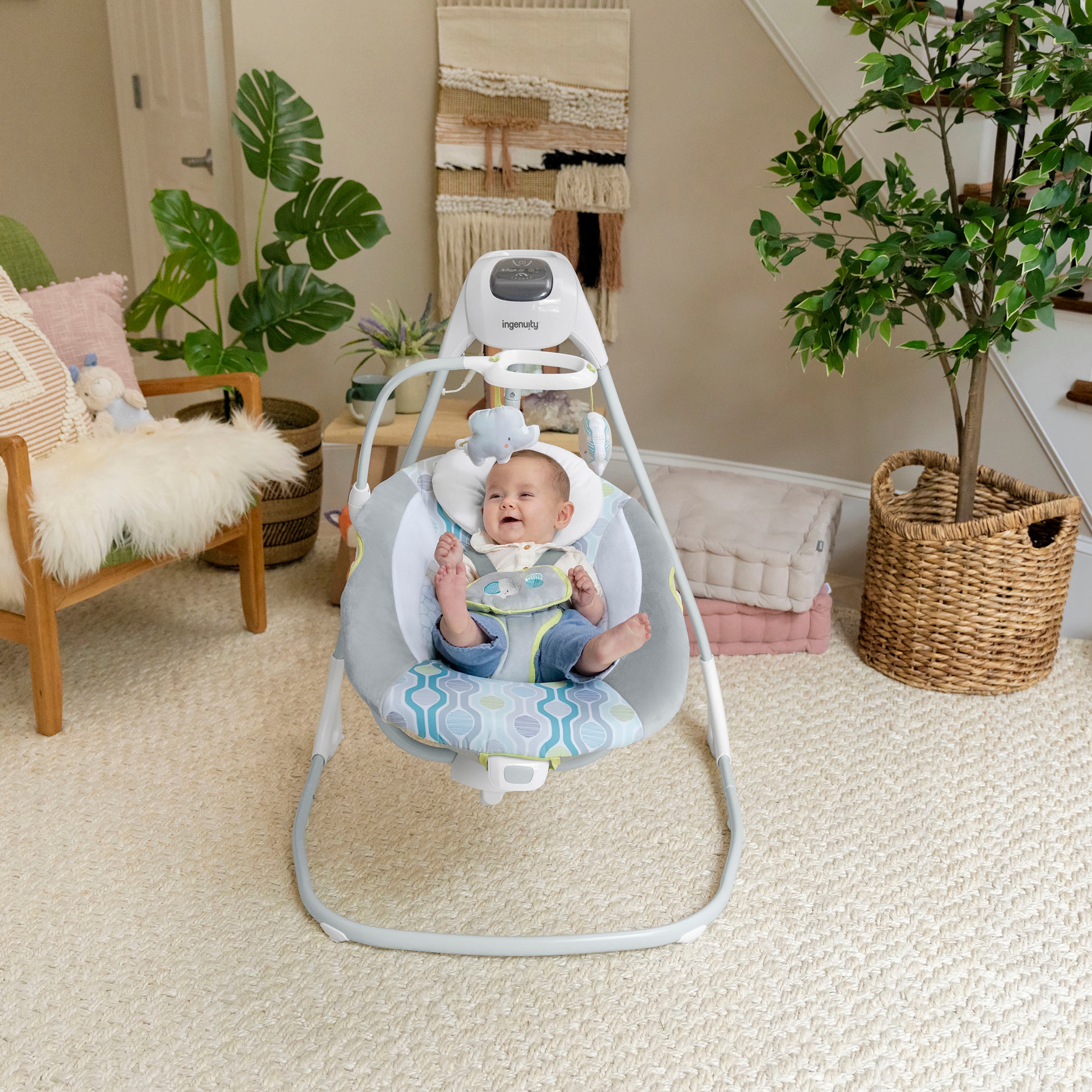 ingenuity Transat pour bébé »SimpleComfort  Compact Soothing Swing - Everston« mit Sound-Effekt