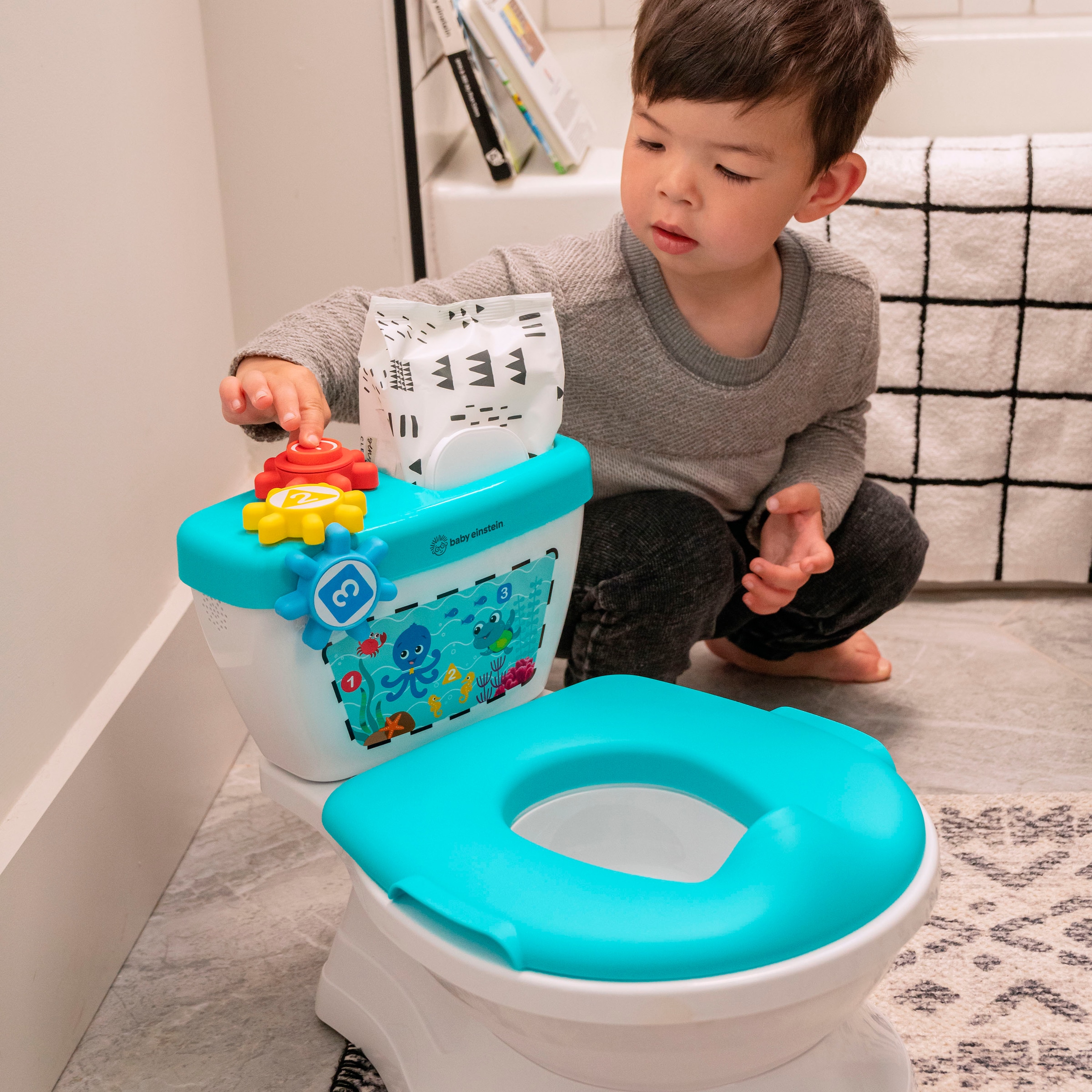 Baby Einstein Toilettentrainer »Geared for Success™ 2-in-1 Potty Training System« mit Sound