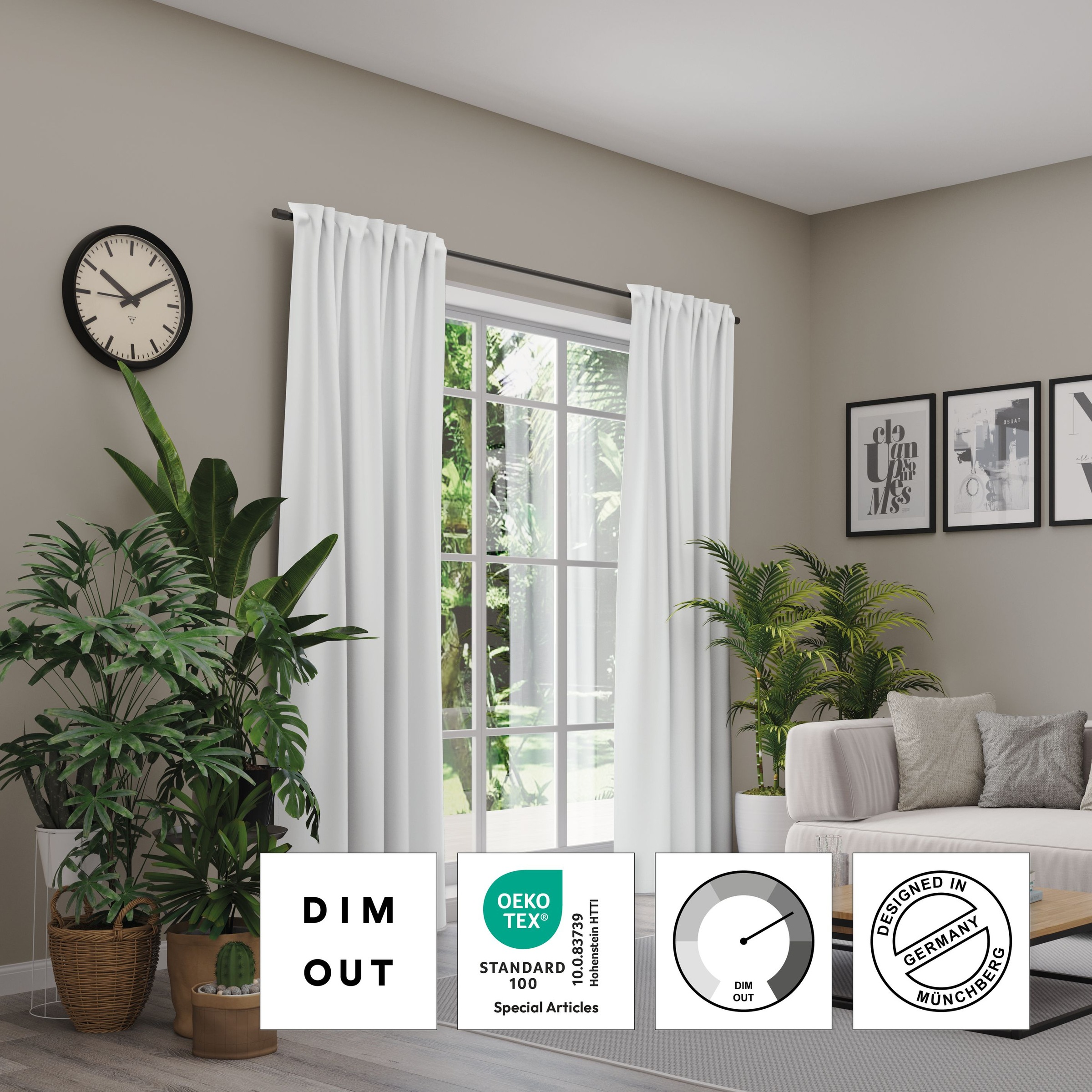Neutex for you! Verdunkelungsvorhang »INSULA« Multifunktionsband 1 Stk. tlg. Uni-Dimout für starke Verdunklung, nach Mass,