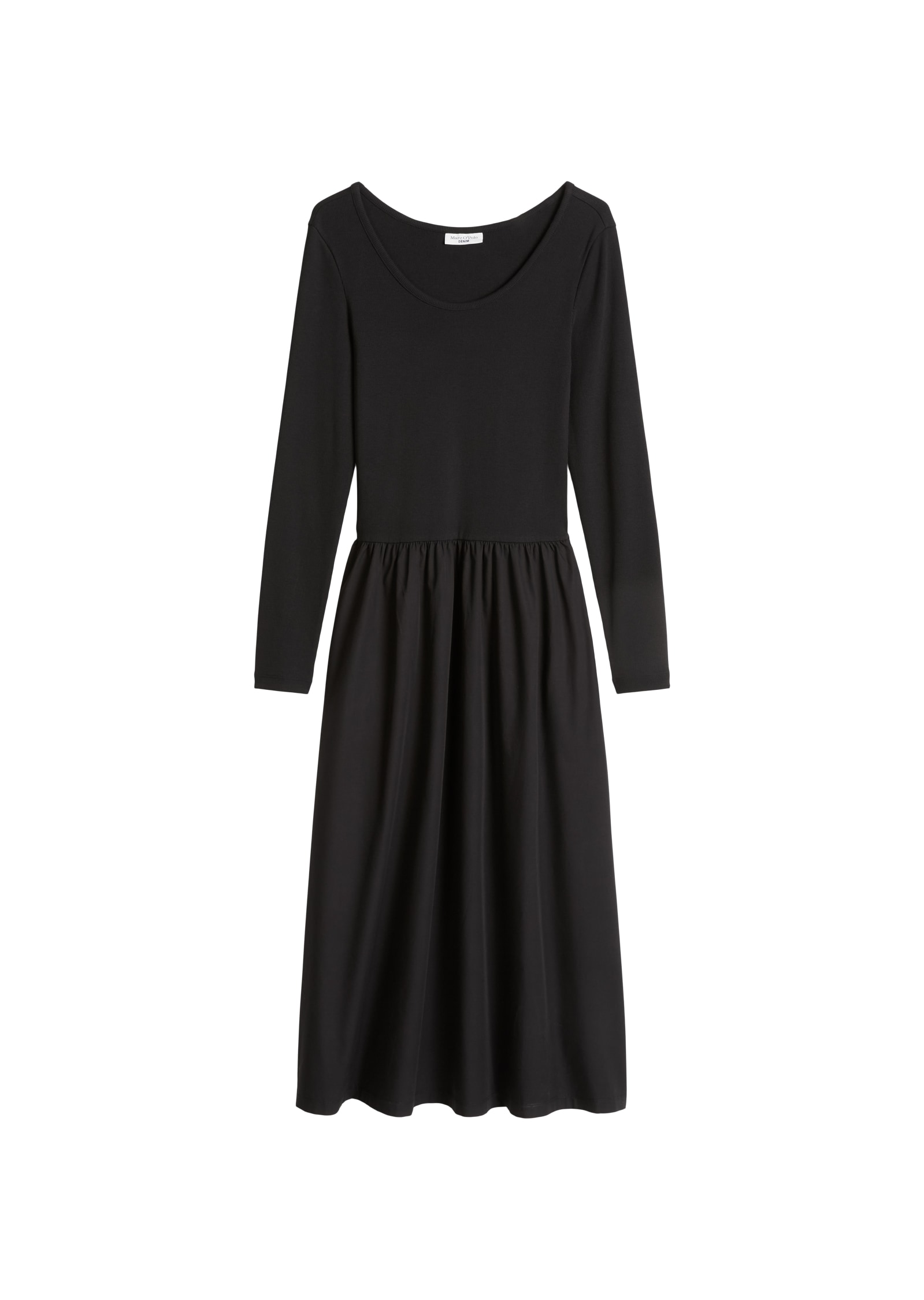 Marc O'Polo DENIM Robe en jersey Poches intégrées évasé avec jupe en popeline de coton