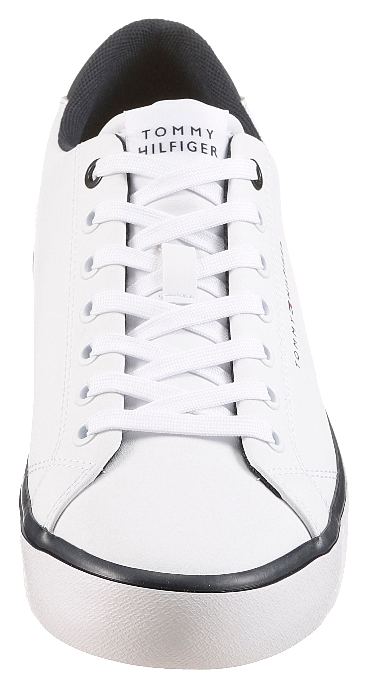 Tommy Hilfiger Sneaker »TH HI VULC CORE LOW LEATHER«  , Freizeitschuh, Halbschuh, Schnürer mit gepolstertem Schaftrand