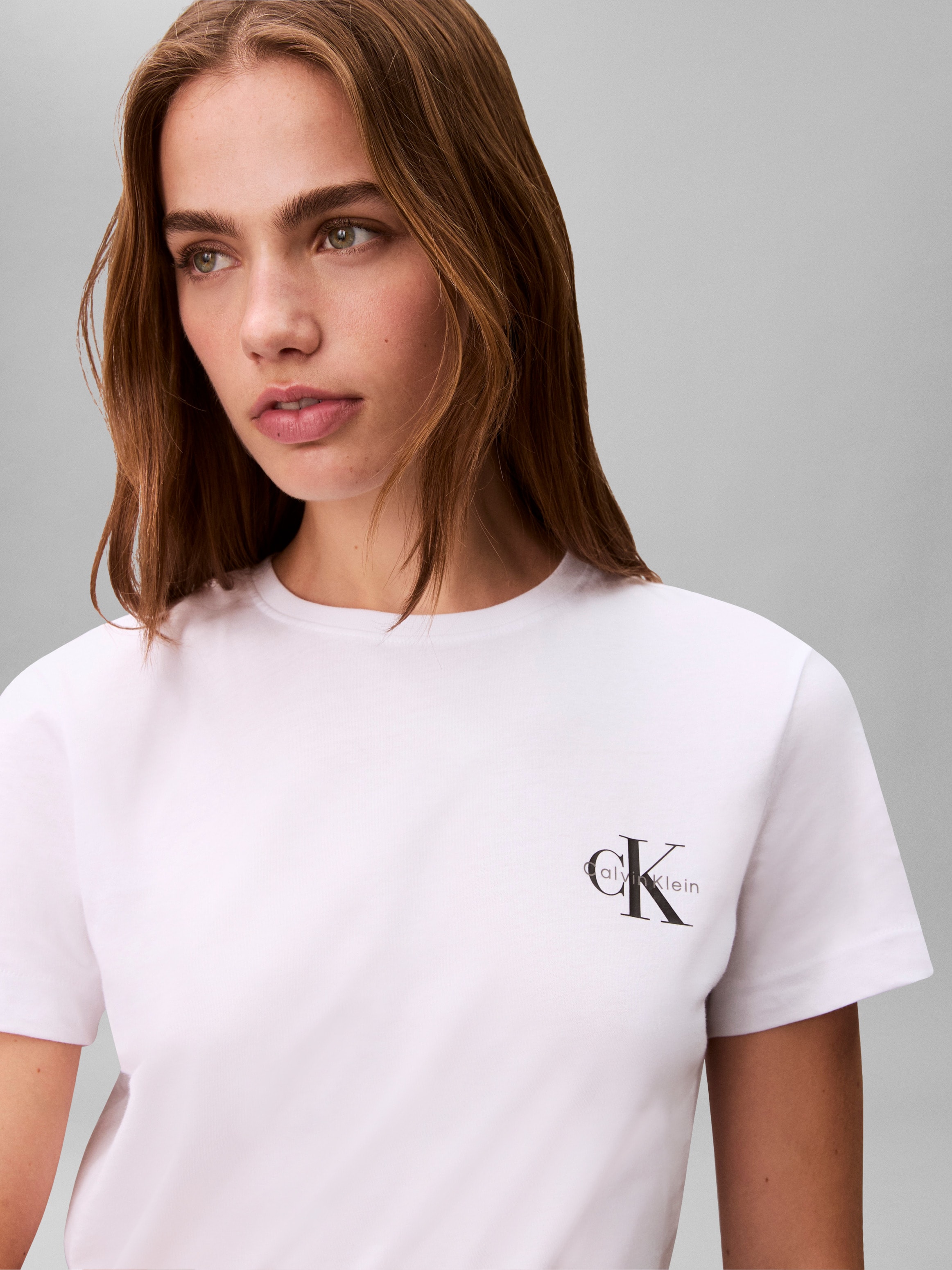 Calvin Klein T-shirt »MONOLOGO CN 2 PACK TEE« Paquet, pack de 2, 2 , inscription logo
