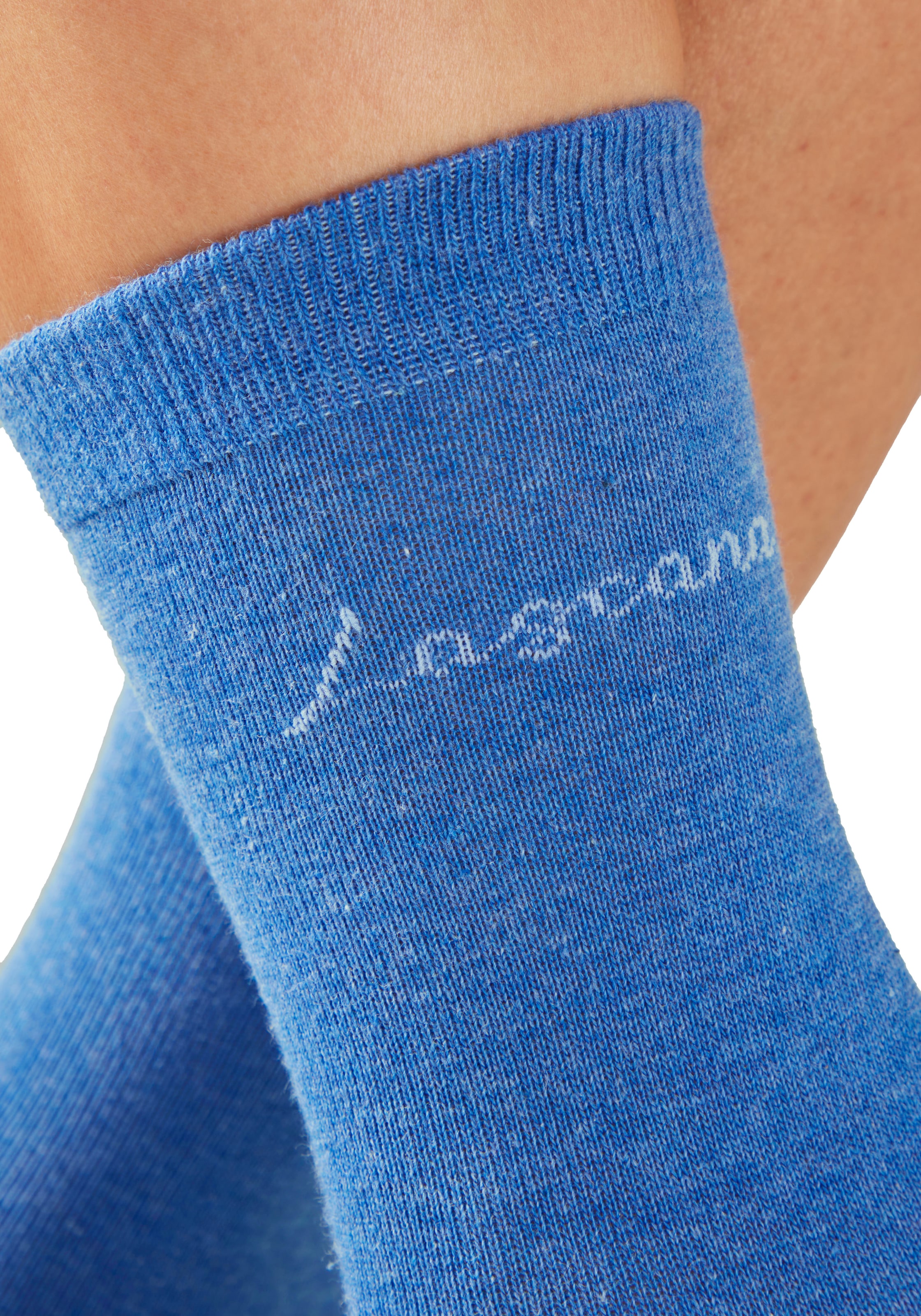 LASCANA Chaussettes basiques »für Damen mit eingestricktem Markenlogo« Boîte, 7 cuis tlg. dans une jolie boîte cadeau