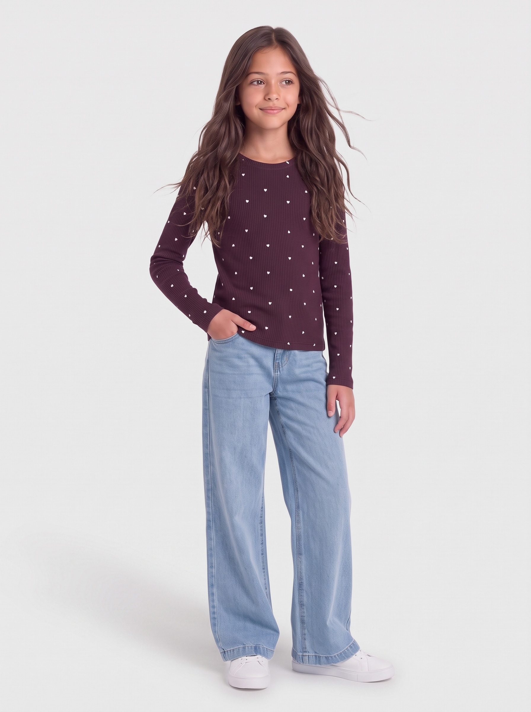 KIDS ONLY T-shirt à manches longues »KOGBELLA LIFE AOP L/S TOP JRS NOOS« mélange de coton, ajusté