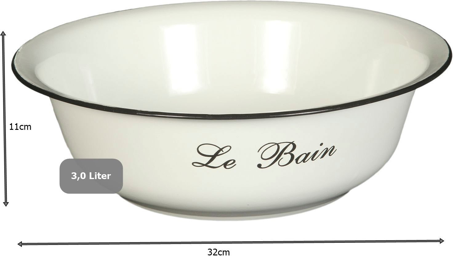 Ambiente Haus Cuvette de lavage »Waschschüssel aus Emaille 32 cm« 1 cuis tlg.