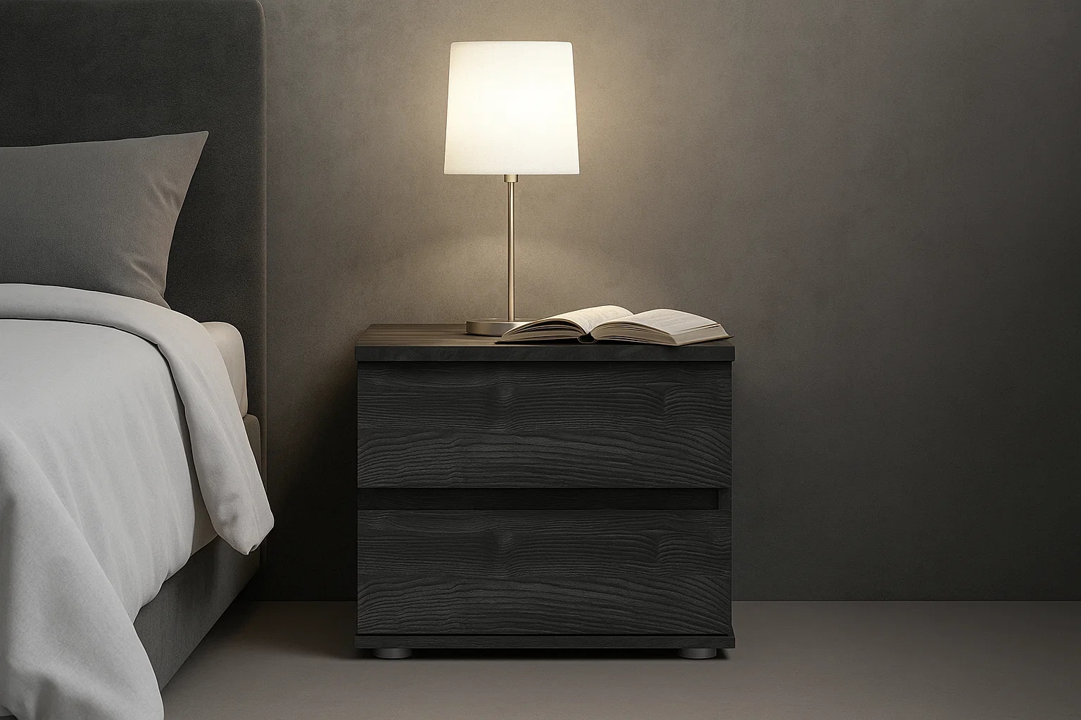 Home affaire Nachttisch »PRESSAC Nachtkommode mit 2 Schubladen, Set 2 Stücke« Set, zwei Stücke,  Set, 2 St., zwei Stücke, Nachtschränke, Masse B/T/H: 46,4/40,8/42,5cm