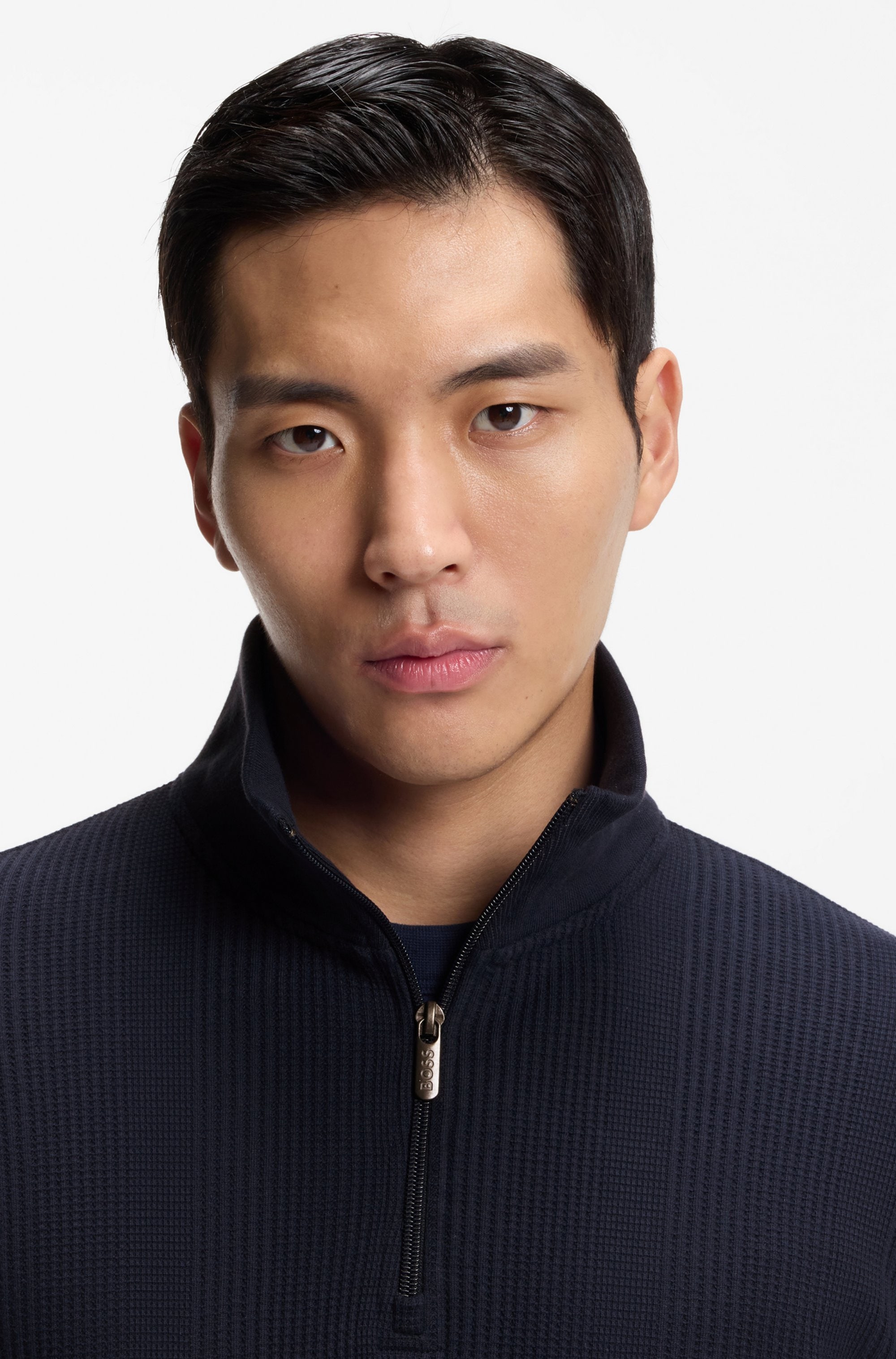 BOSS Sweatshirt »Structure 1/4 Zip«, mit Stehkragen
