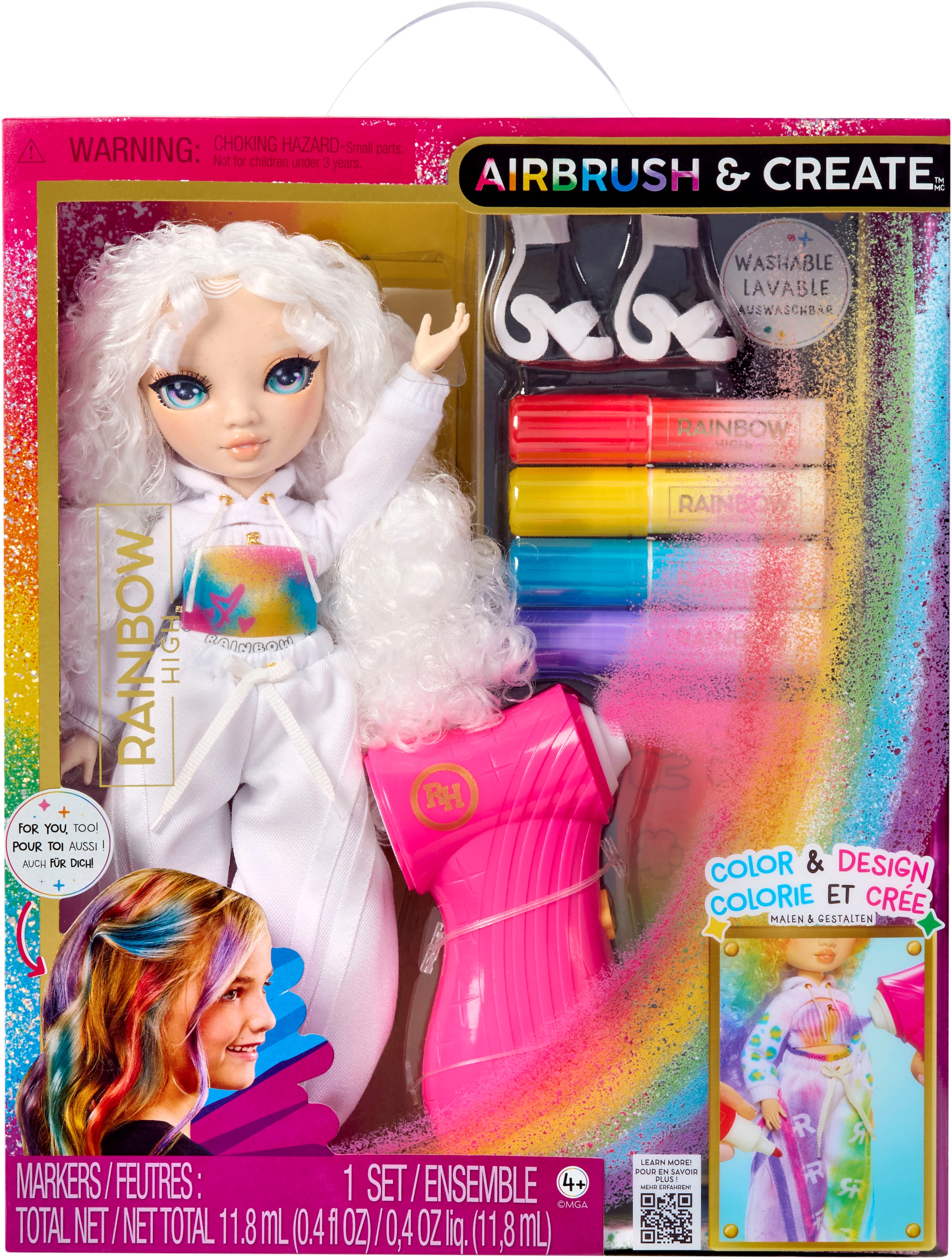 RAINBOW HIGH Anziehpuppe »Air Brush & Create Fashion Dolls -Green Eyes«