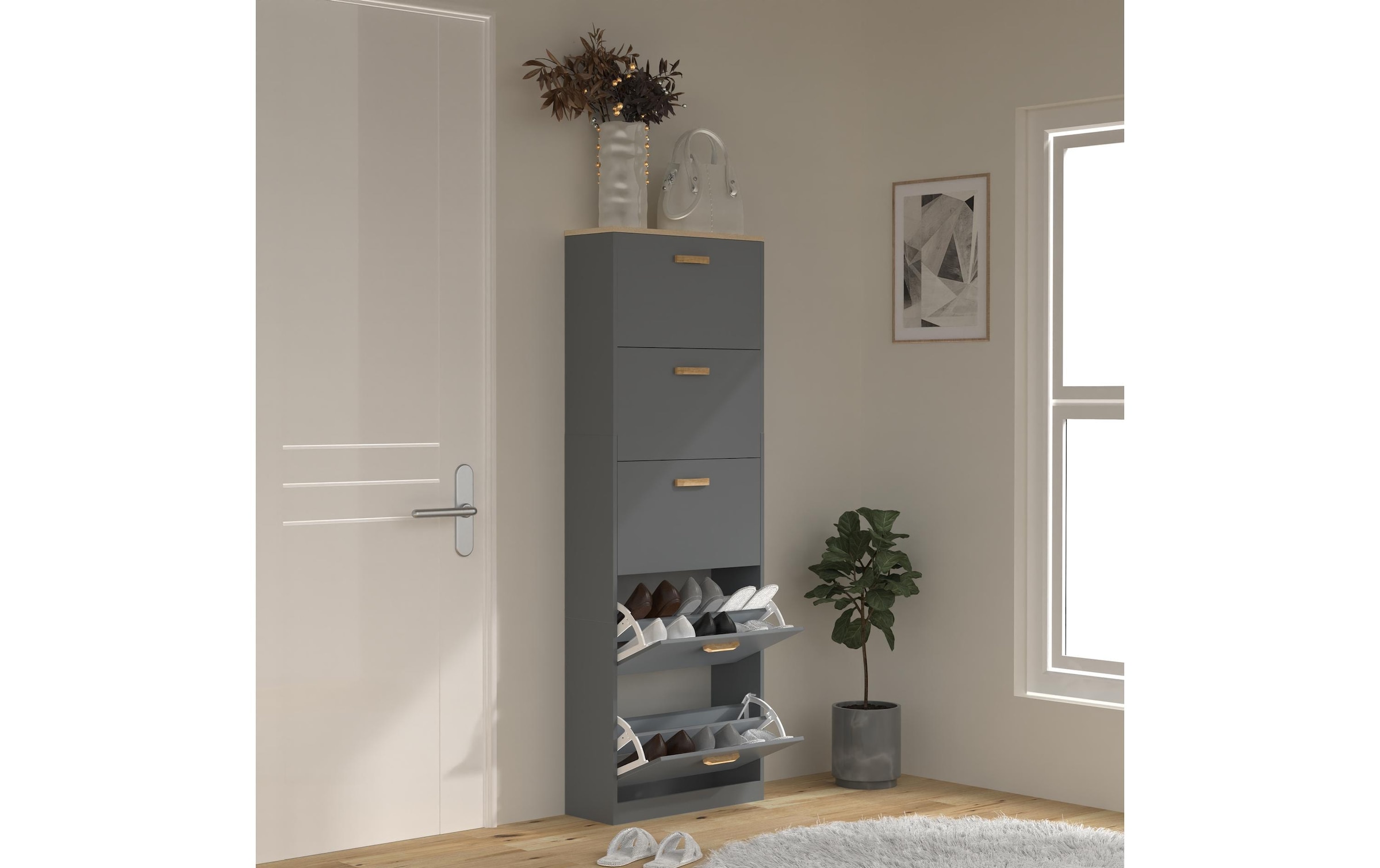 VCM Armoire à chaussures »Halom XL 59 x 170 cm«