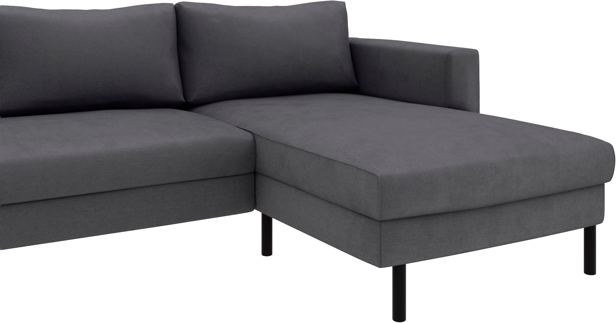 TRENDMANUFAKTUR Wohnlandschaft »Amazing II, wahlw. mit Schlaffunktion & Bettkasten, Fuss schwarz« Sofa in U-Form, in Cord, Struktur LEO o. Struktur LINO, Breite 305 cm