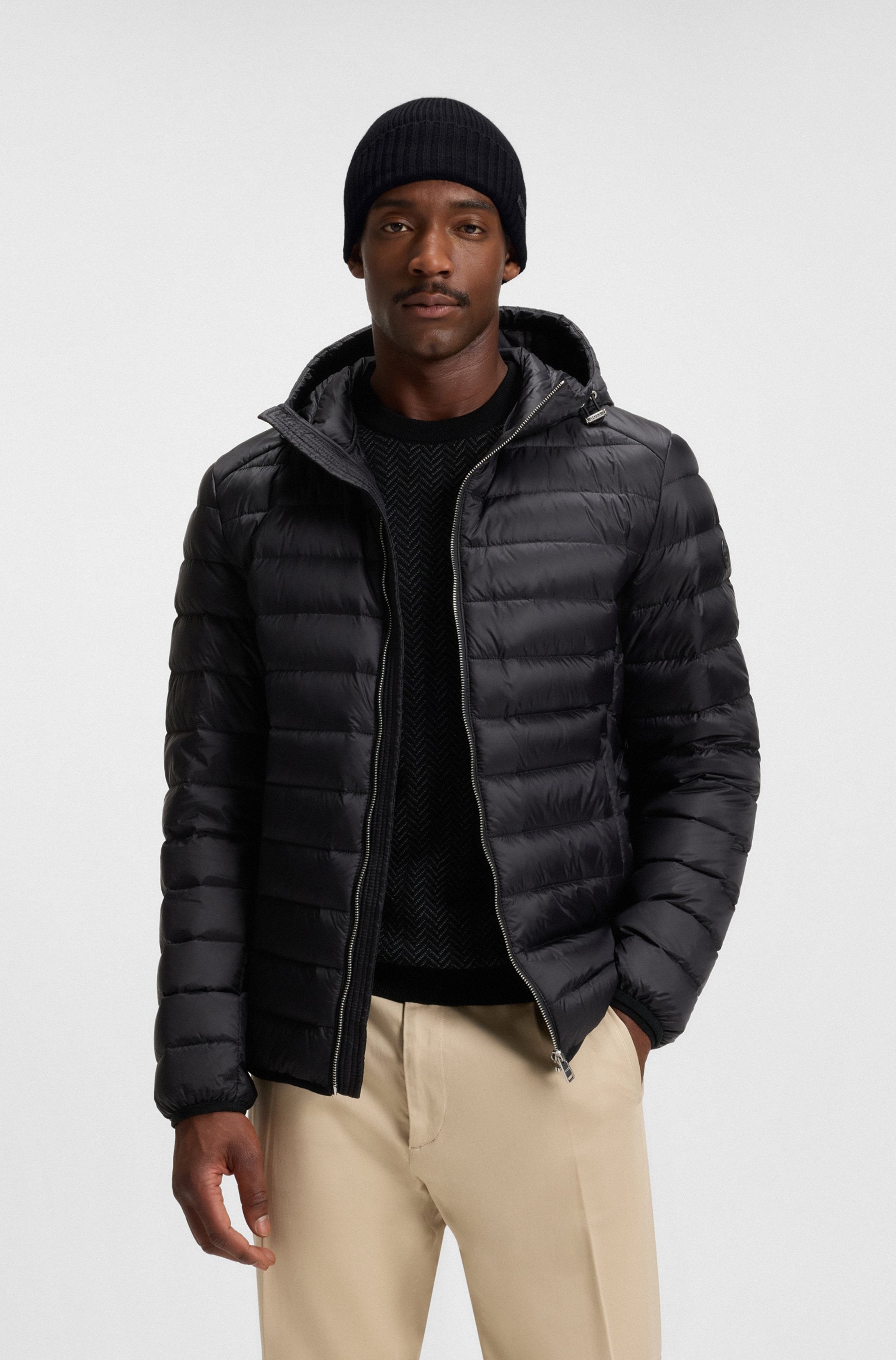 BOSS Bonnet »Fati« aus Rippenstrick