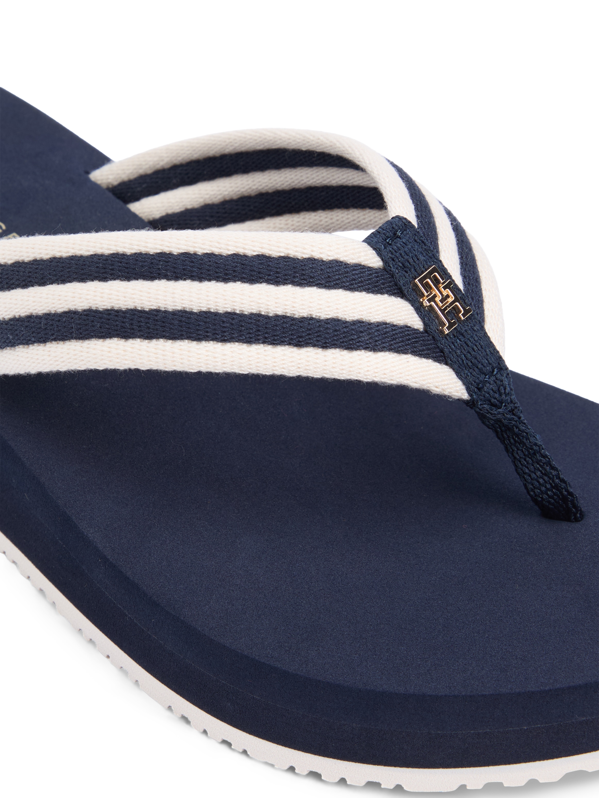 Tommy Hilfiger Séparateur d'orteils »TH STRIPE SUMMER SANDAL«  Chaussure d’été, dianette, chaussure à plateforme avec bande rayée