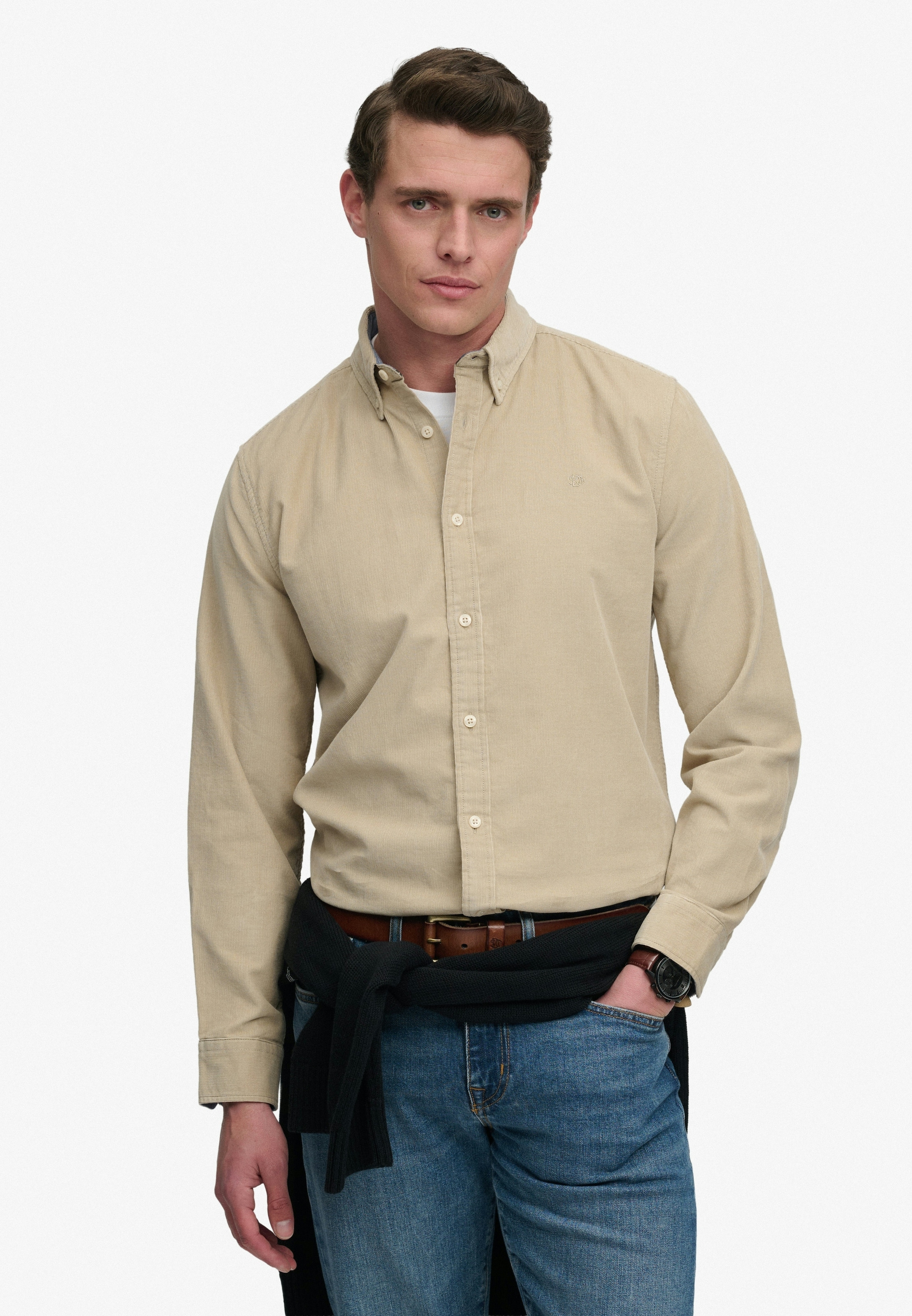 Superdry Langarmhemd »CLASSIC NEEDLE CORD SHIRT« Baumwolle, regular fit