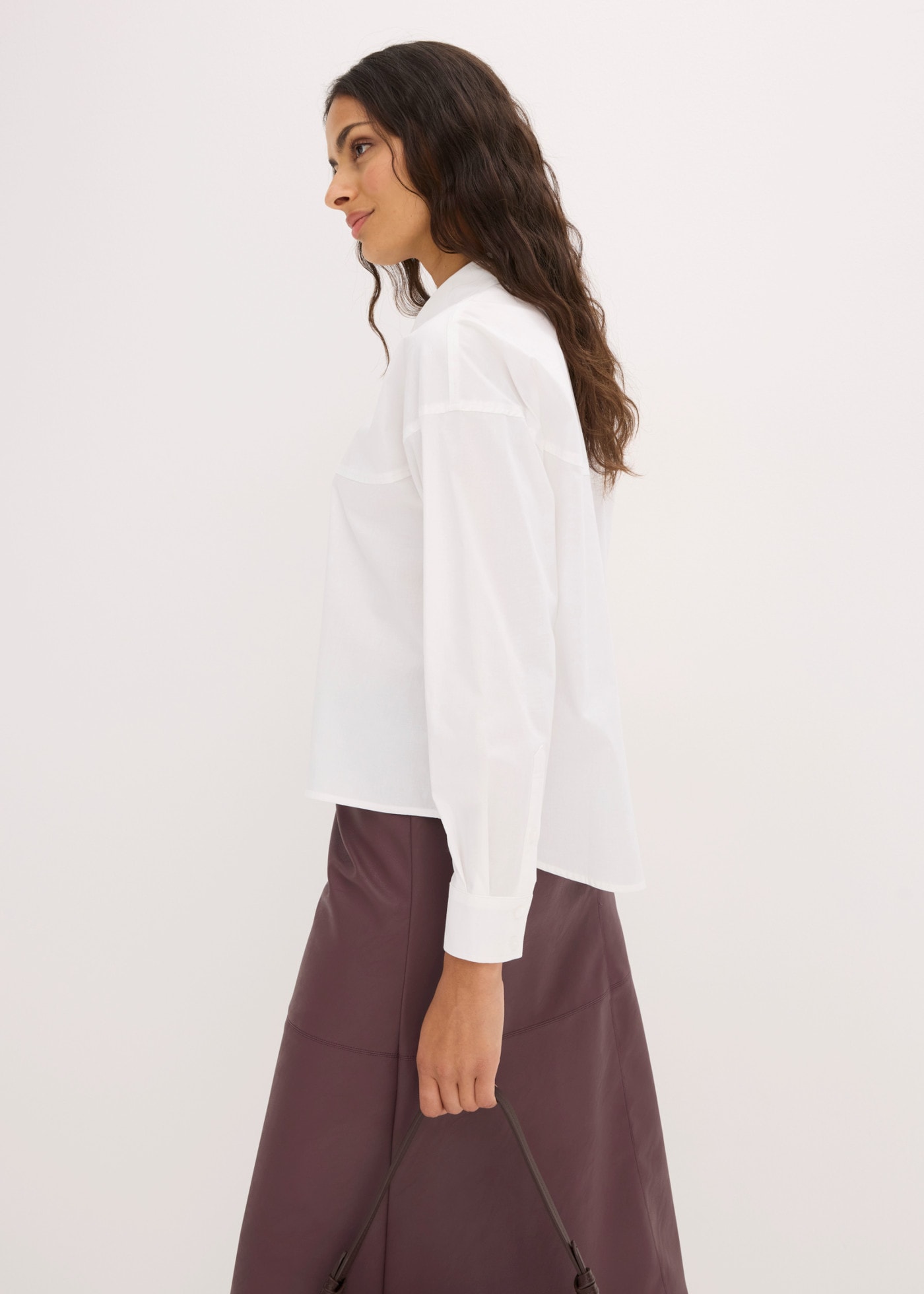 bonprix Blouse à manches longues blouse ample, longueur hanche, coupe décontractée, manches longues