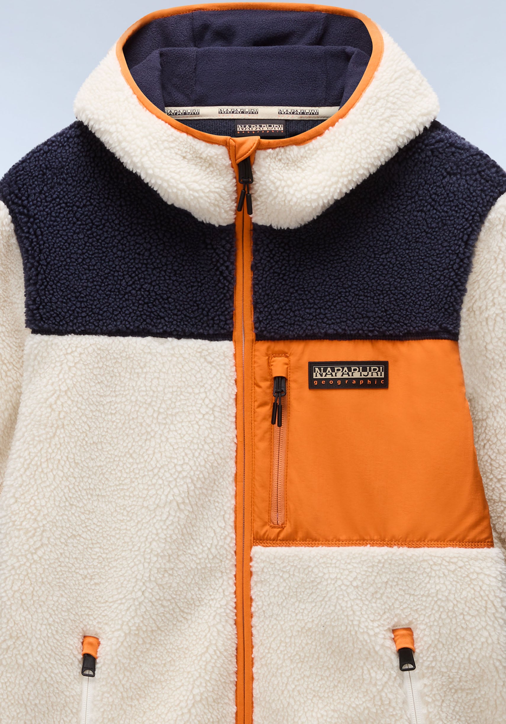 Napapijri Plüschjacke »YUPIK« mit Kapuze mit kontrastfarbenen Details