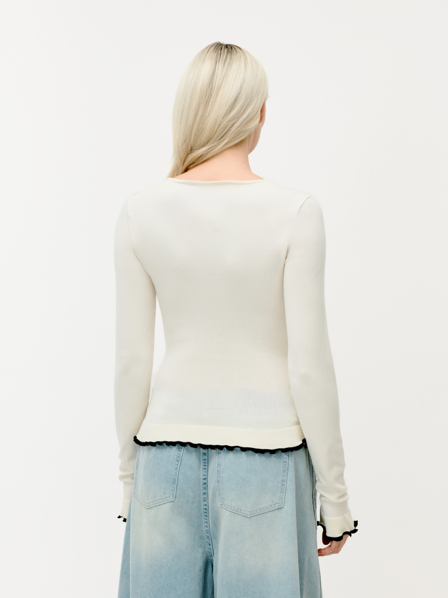 LeGer Pull en tricot »Marlen, LeGer by Lena Gercke« slim fit, mit Wellenkanten