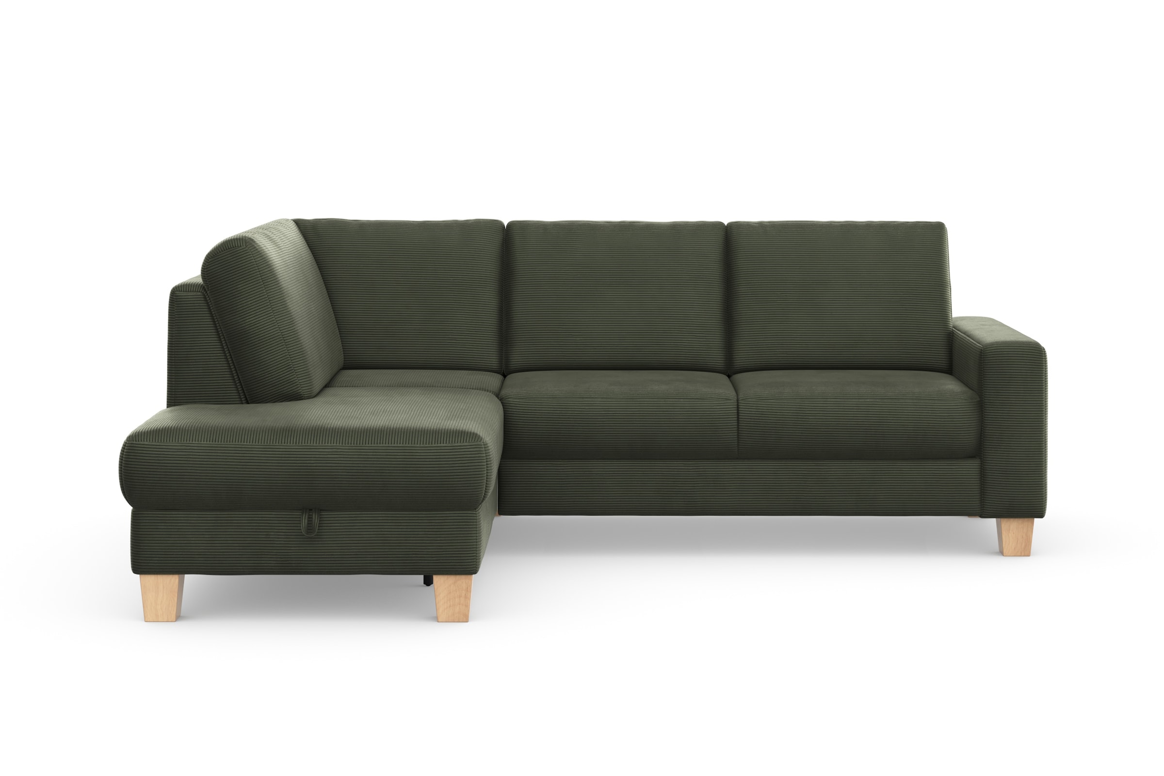 Home affaire Ecksofa »Summer L-Form« mit Ottomane, wahlweise mit Bettfunktion und Bettkasten, Cord-Bezug