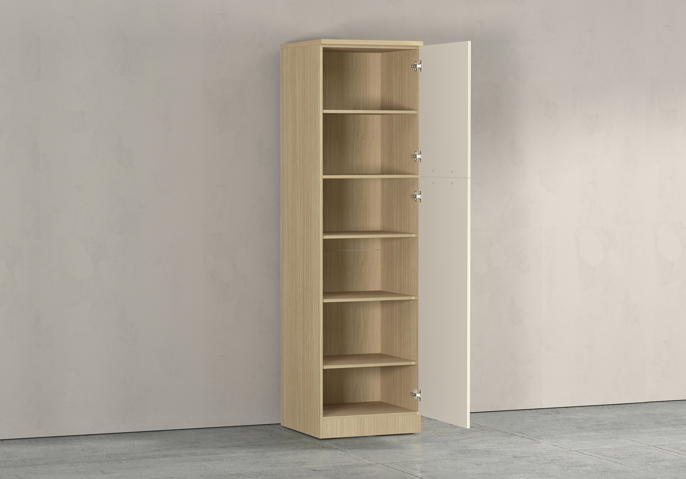 KOCHSTATION Vorratsschrank »Luna, Hochschrank, Küchenvorratsschrank, Speiseschrank, Made in Italy« B/T/H: 60×60×214,5 cm, mit 6 grosszügigen Fächern