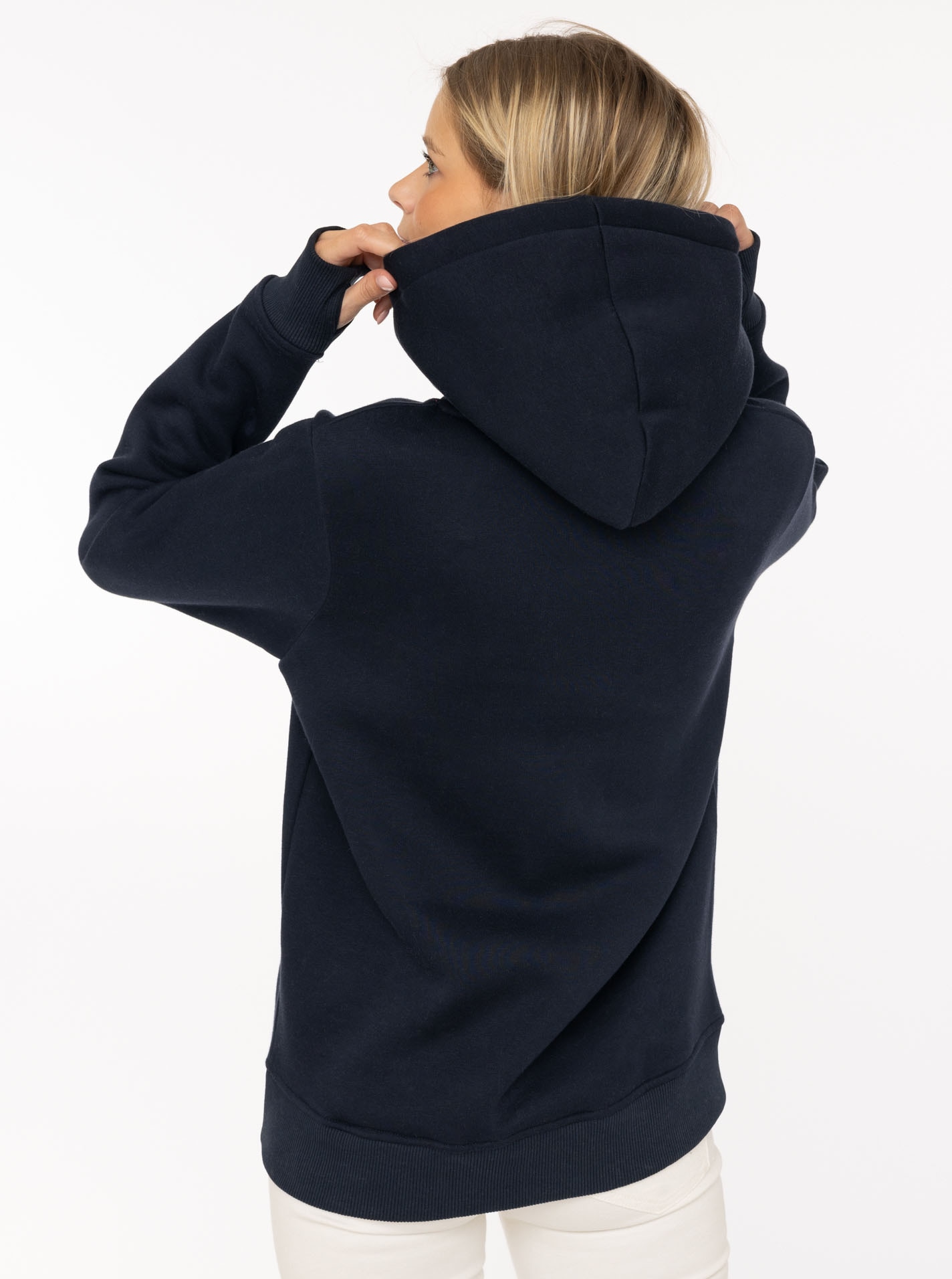 Zwillingsherz Hoodie »"Strandkorb"«, maritime Stickerei, Rippbündchen, Kängurutasche, Kapuze

