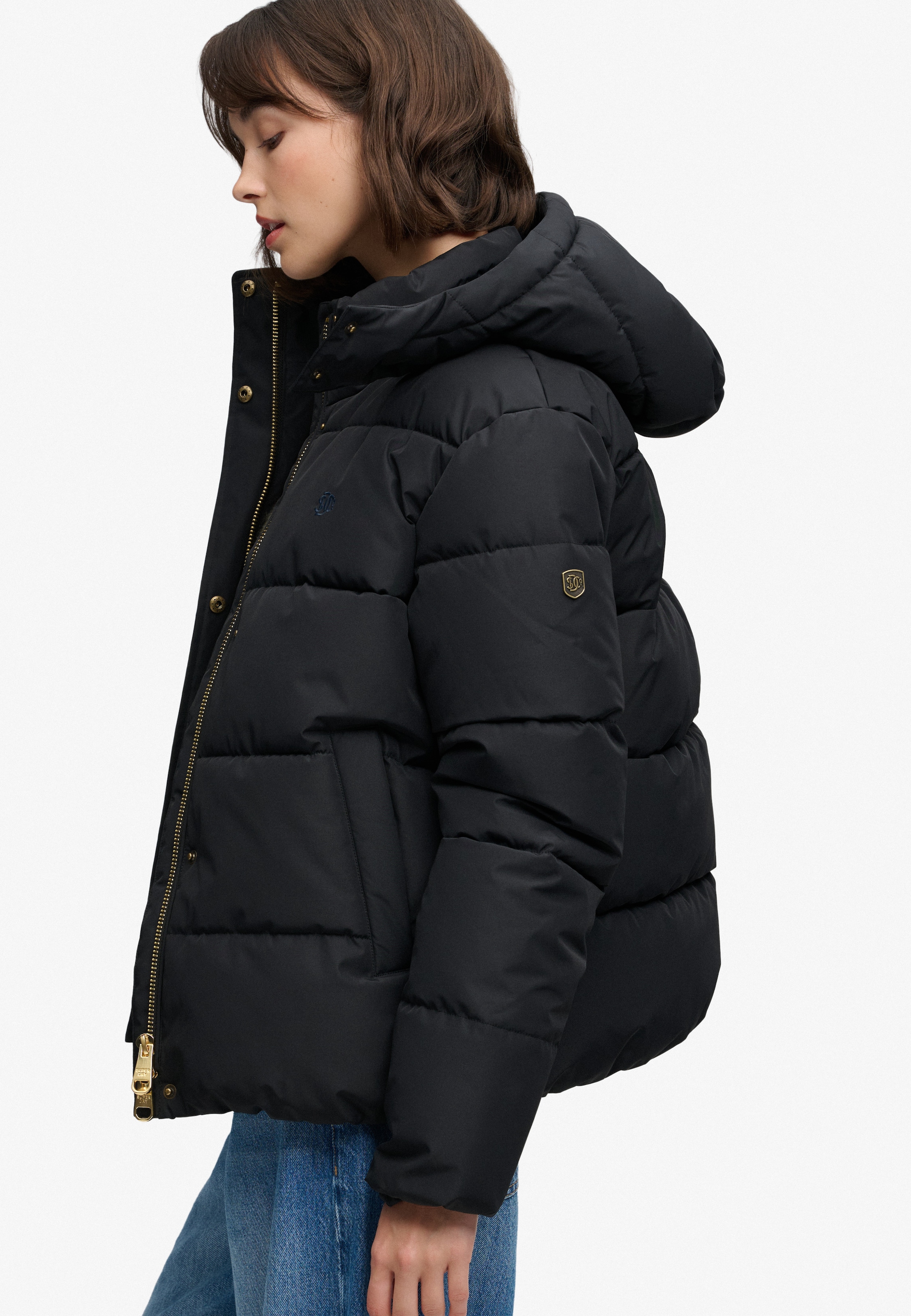 Superdry Veste matelassée »PREMIUM HOOD PUFFER JKT« avec capuche fibre synthétique, coupe décontractée