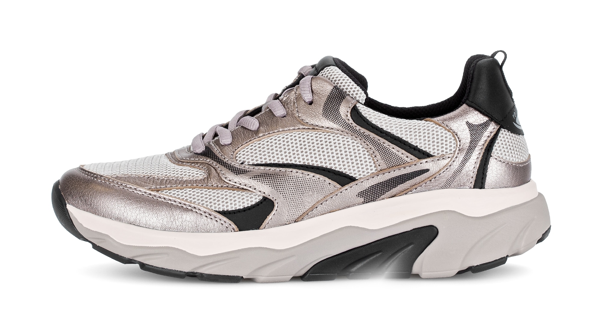 rollingsoft Baskets compensées  chaussure de loisir, chaussure basse, chaussure à lacets avec semelle intérieure amovible