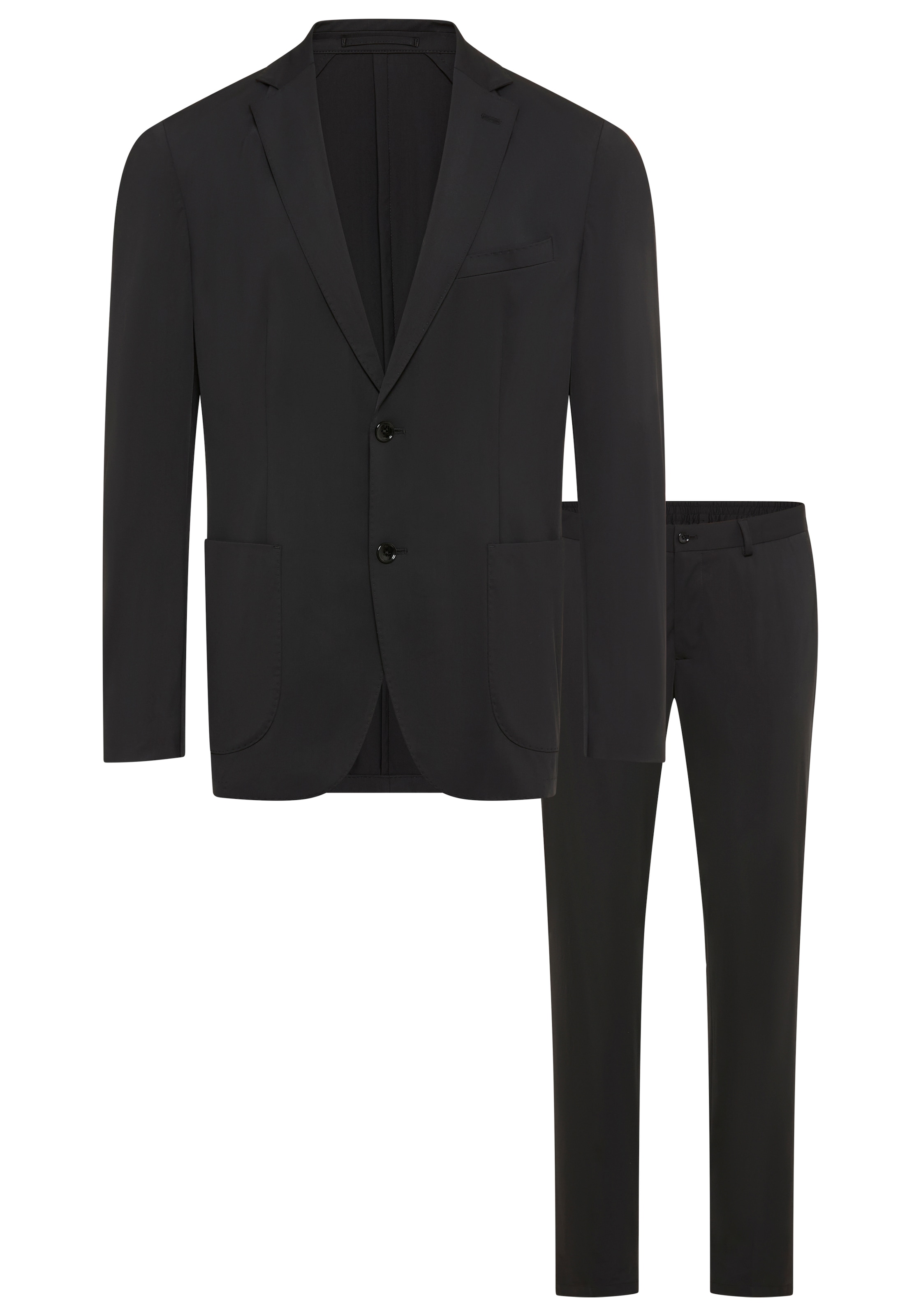 Bruno Banani Anzug »Packable Suit, Anzug« Sakko & Hose, 2 tlg. slim fit perfekt für Reisen! immer Top gestylt ohne Knitterfalten
