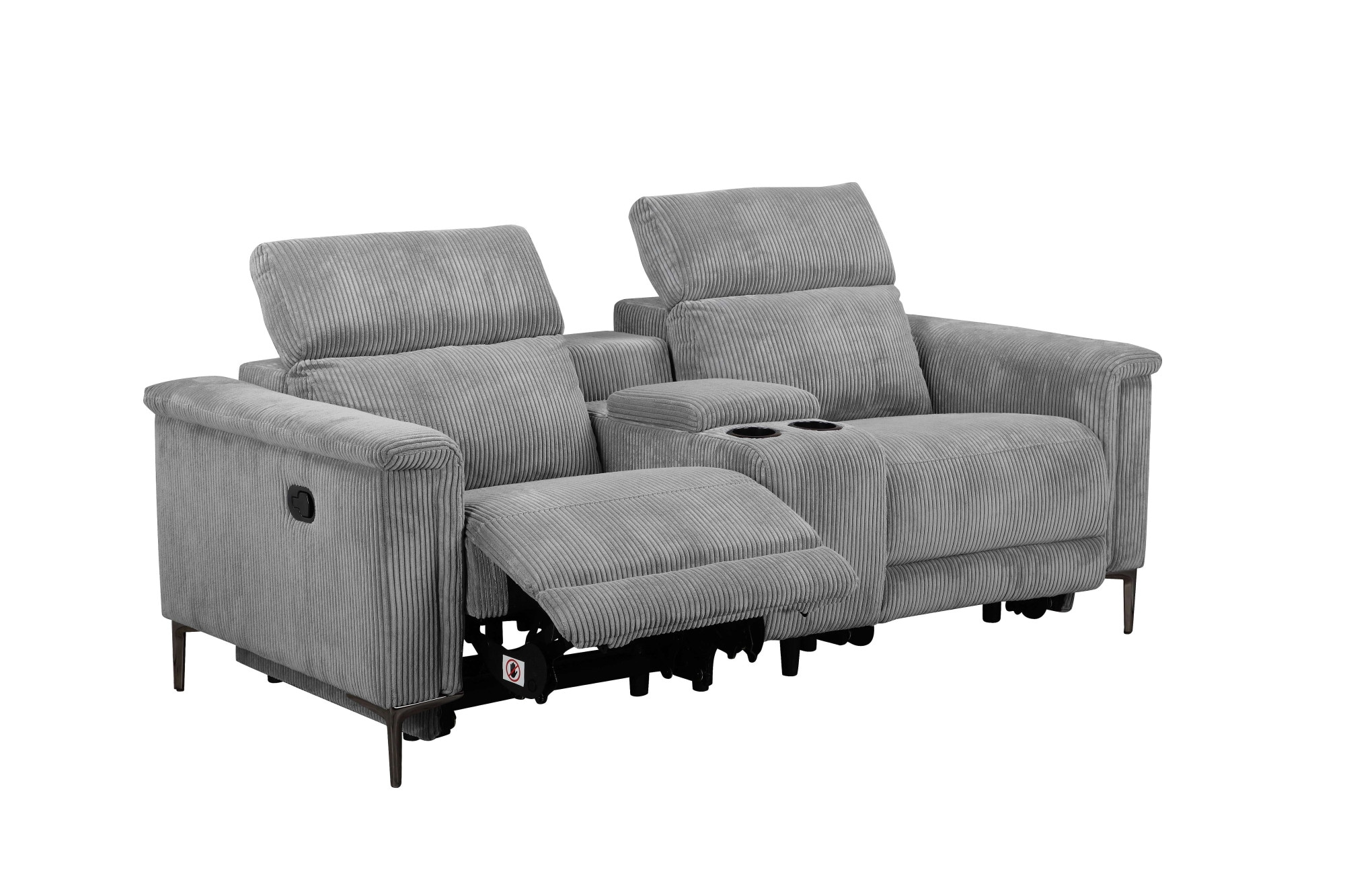 Home affaire 2-places »Lund in Cord, 2er-Kinosofa, TV-Sessel, Multimedia-Sofa, USB-A,« m. elektrischer o. manueller Relaxfunktion, Getränkehalter u. Staufach