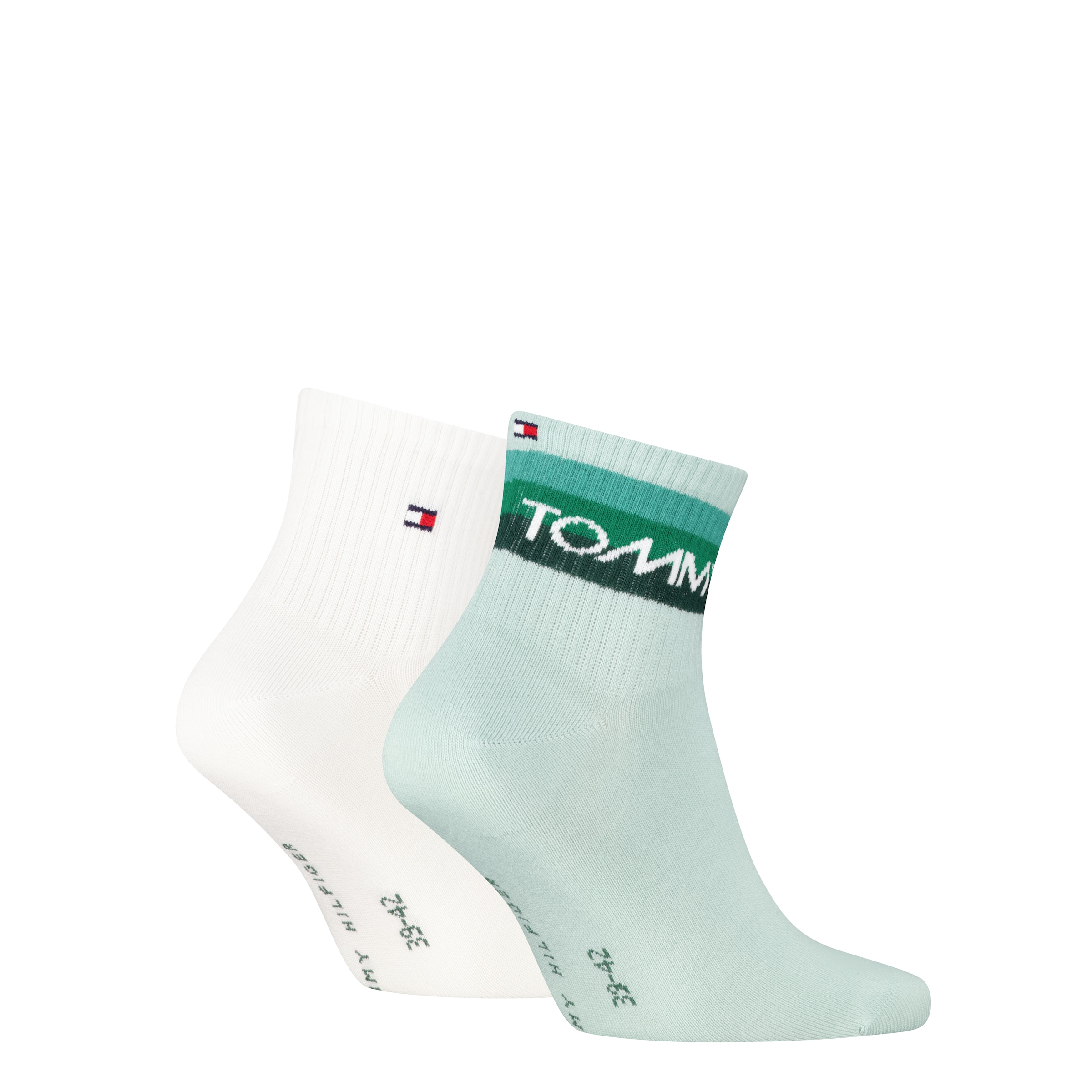 Tommy Hilfiger Chaussettes courtes »TH MEN QUARTER 2P SPORT TH LOGO« 2 Paar, 
