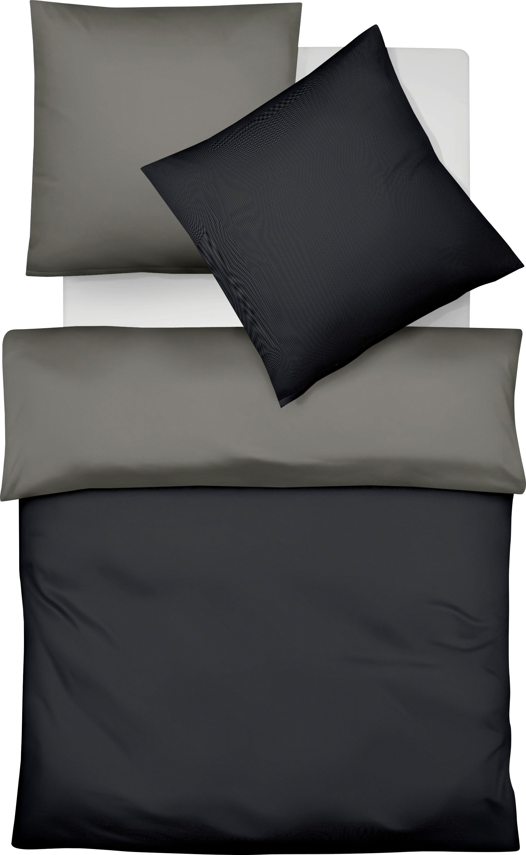 fleuresse Linge de lit réversible »Lech W 4158« 2 cuis Edelflanell, Baumwolle, in Gr. 135x200, 155x220, 200x200cm