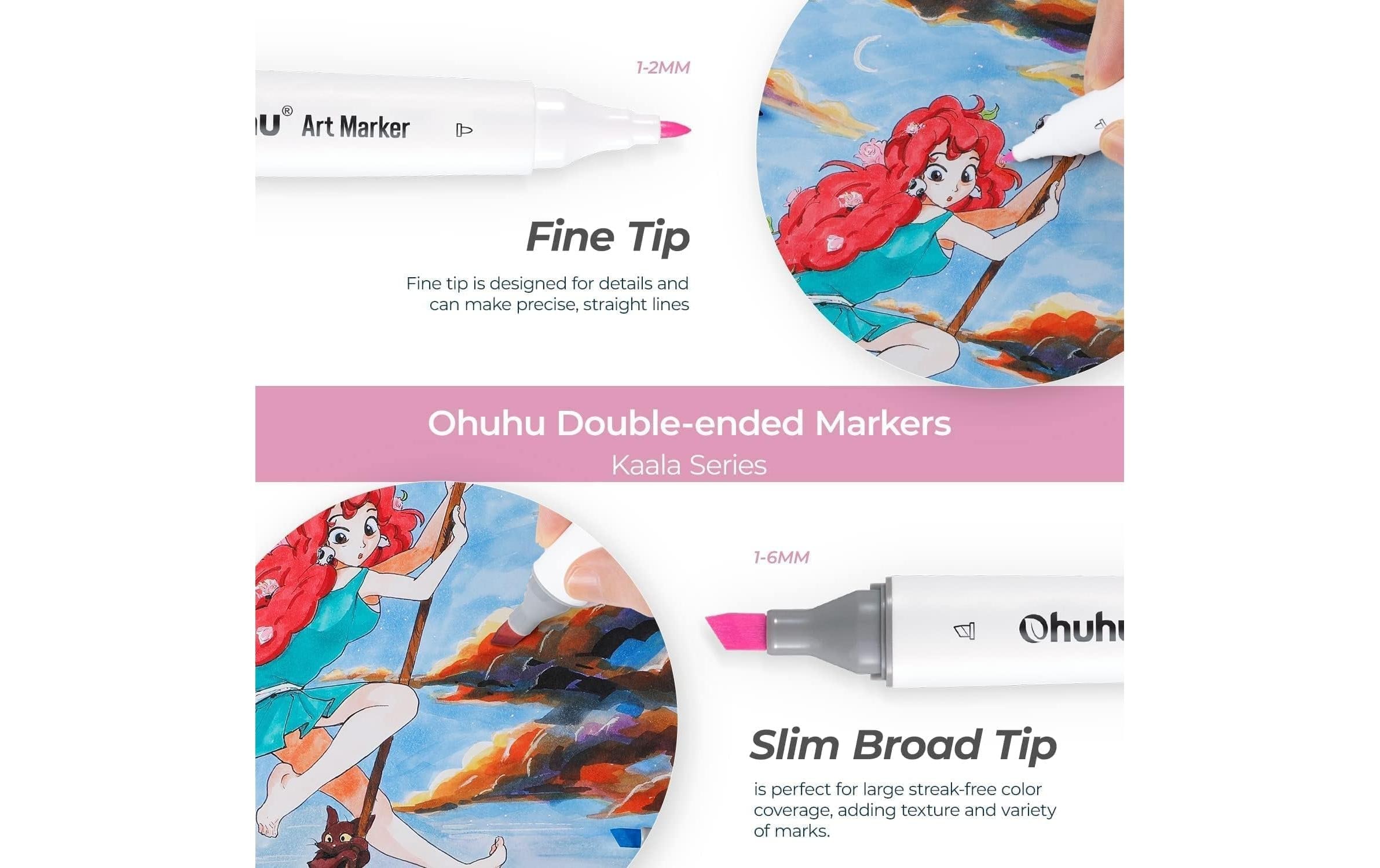   Marqueur »Ohuhu für Manga Illustrationen, 60 Stück«