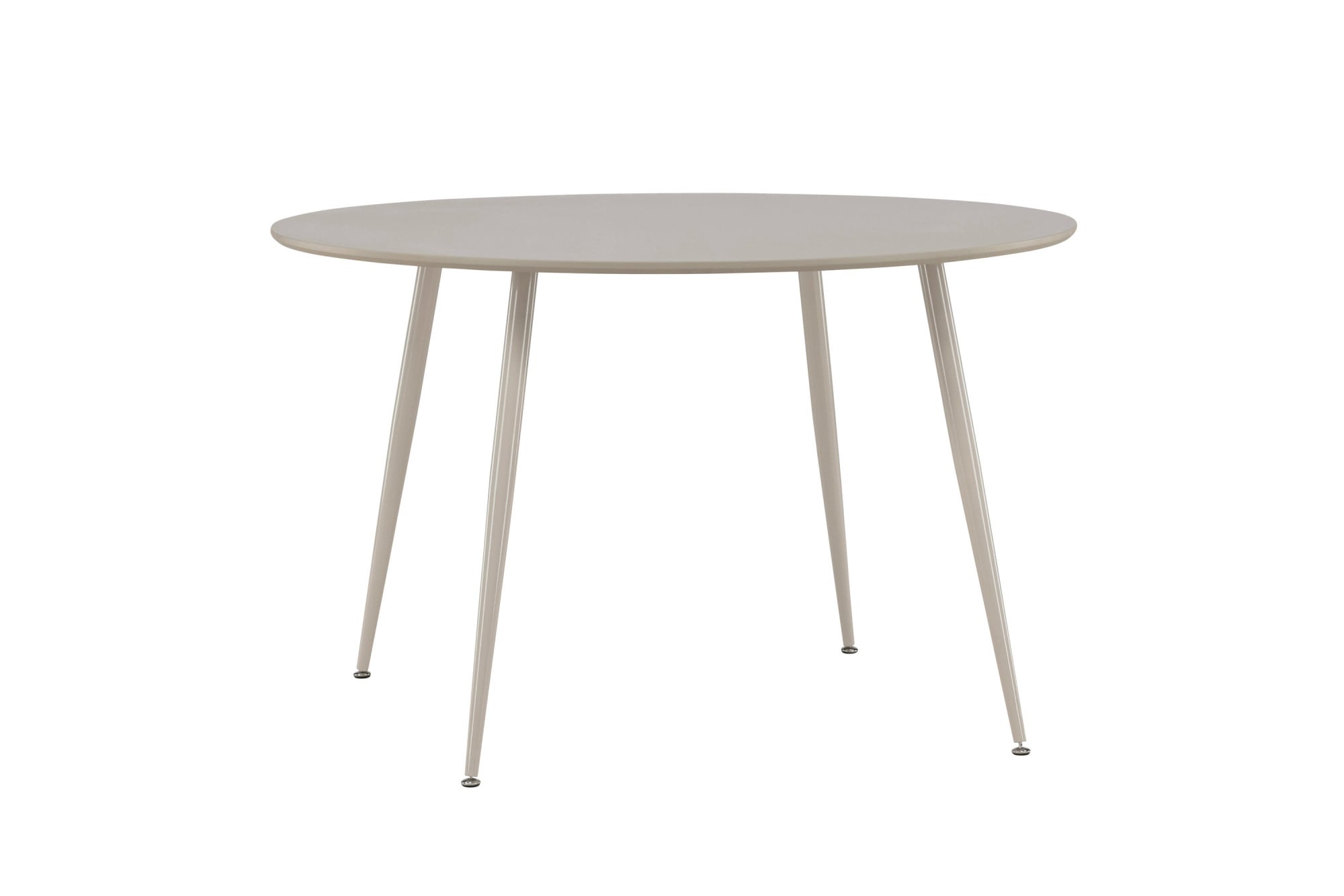Venture Home Table de salle à manger »Plaza, runder Esstisch in einladendem Beige, einheitlich, Ø 120 cm« Table à manger, MDF, pieds en acier, ronde, harmonieuse, accueillante