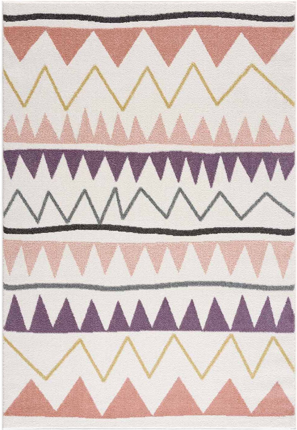 Carpet City Kinderteppich »Anime9382« rechteckig 11 mm Höhe Spielteppich, Zickzack, Weicher Flor, Pflegeleicht, Kinderzimmer