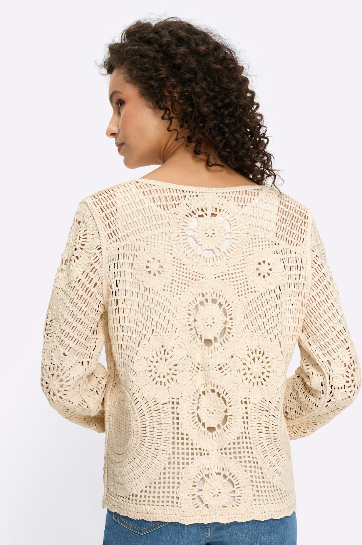 heine Veste en tricot ajouré