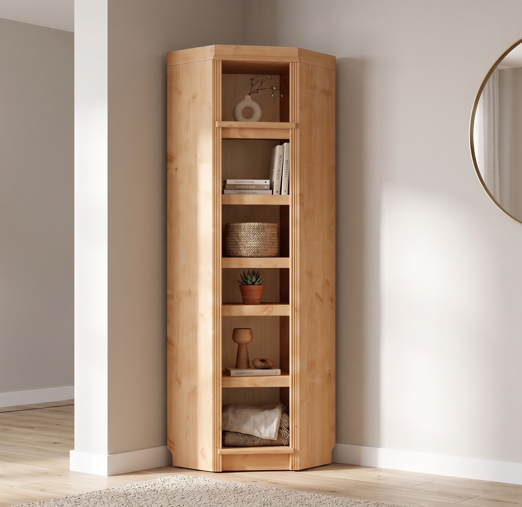 GOODproduct Étagère d'angle »Soeren Regal Höhe 220 cm, massive Kiefer, FSC®-zertifiziert« adapté aux étagères Soeren d’une profondeur de 29 cm