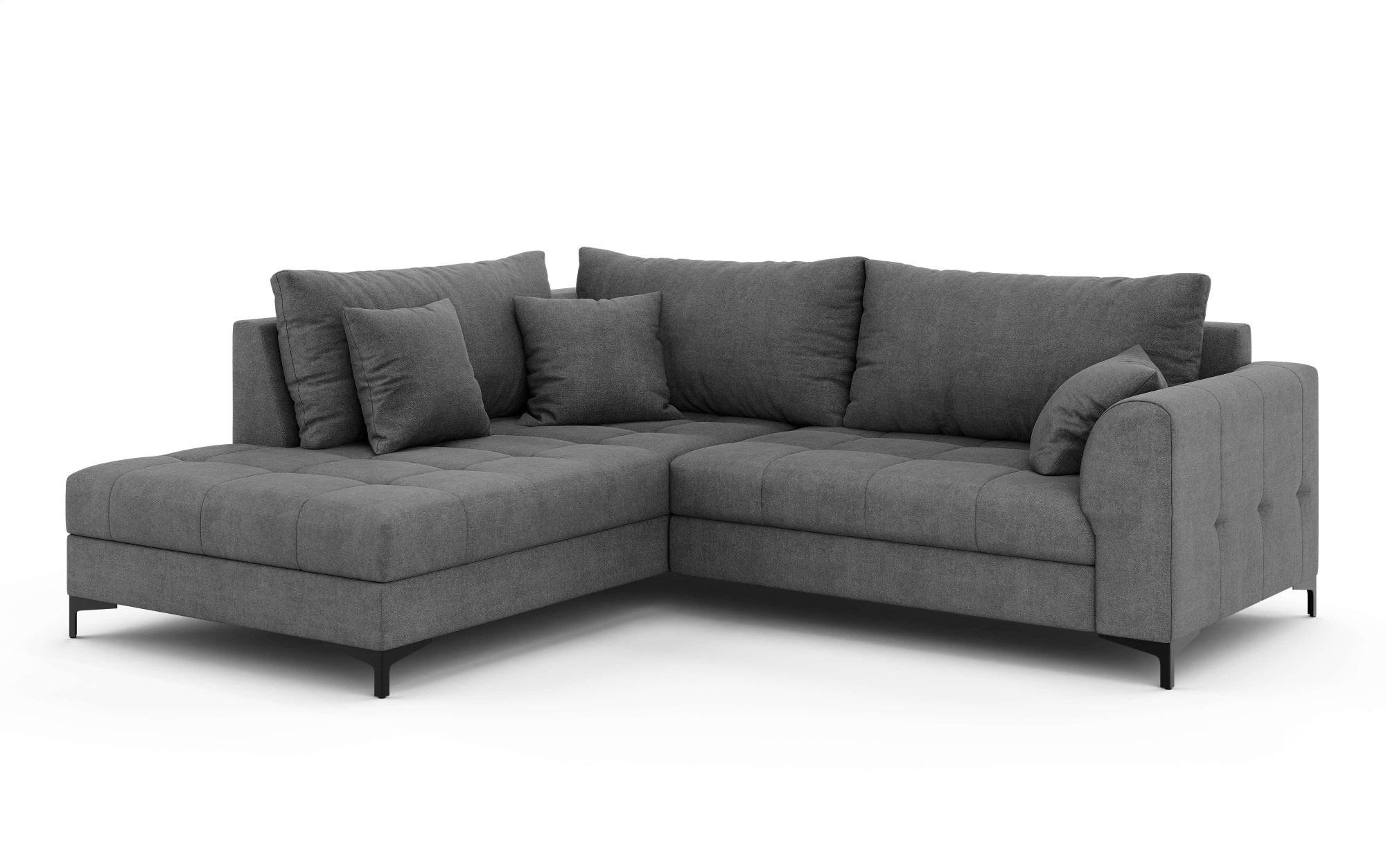 GOODproduct Canapé d'angle »LEEVKE Design-Sofa mit Ottomane rechts/links bestellbar, Breite 232 cm« in vielen modernen Farben erhältlich, belastbar bis 480 kg