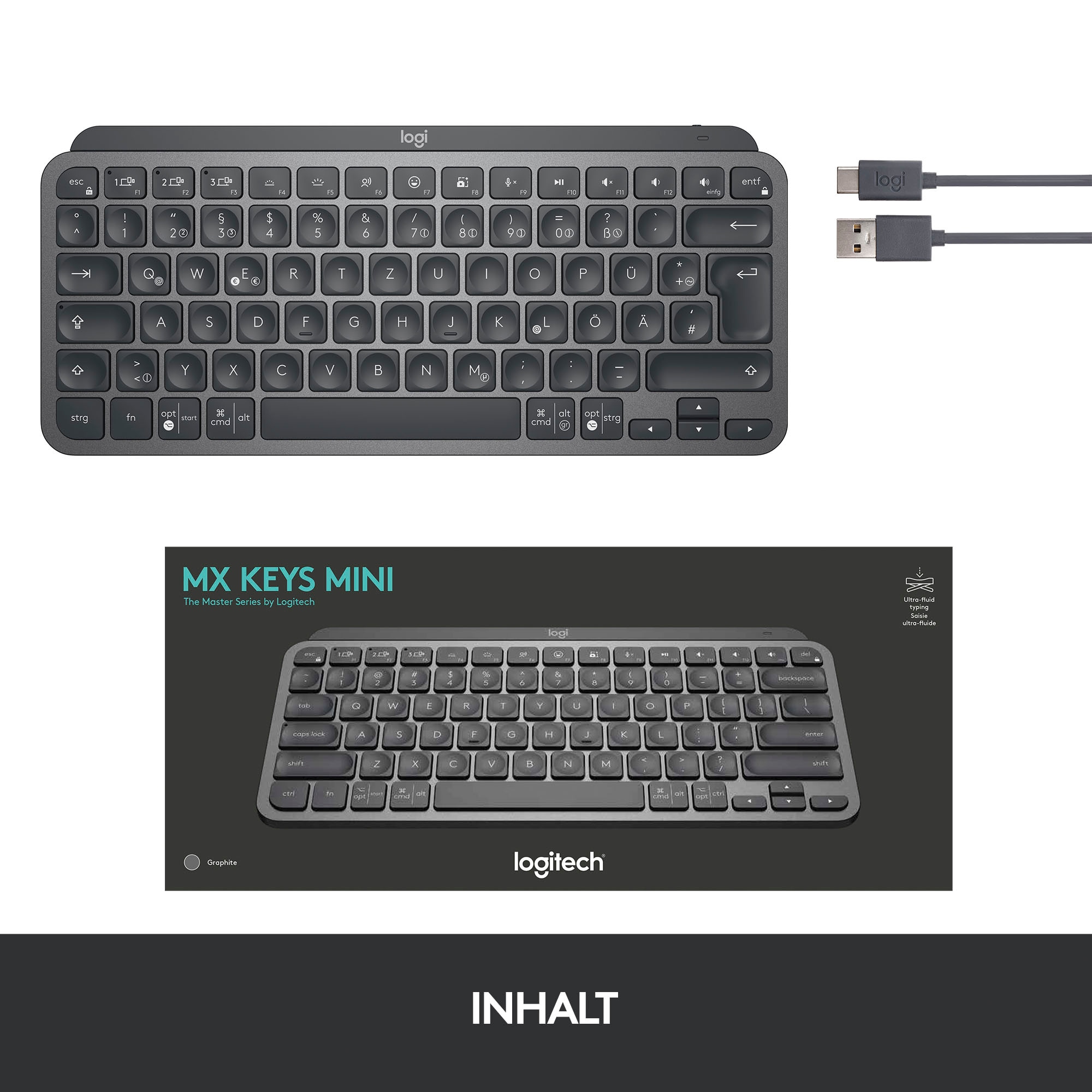 Logitech Clavier sans fil »MX Keys Mini Kabellose Tastatur« ()