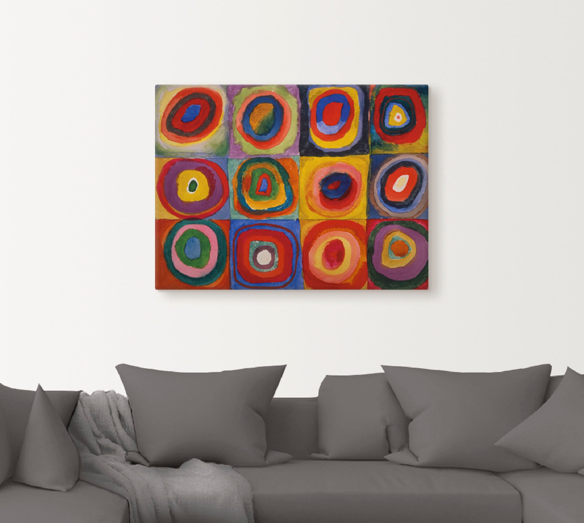 Artland Wandbild »Quadrate und konzentrische Ringe. 1913« Muster 1 Stk. tlg. als Leinwandbild, Poster, Wandaufkleber in verschied. Grössen