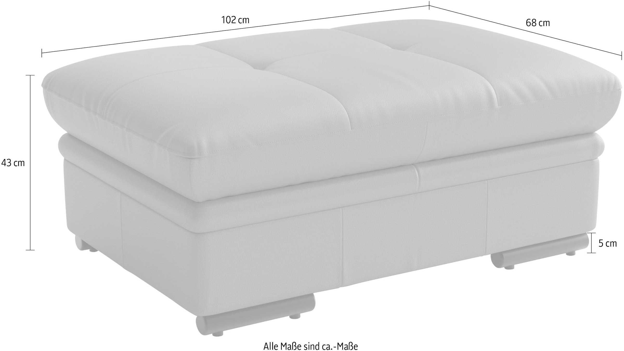 sit&more Tabouret rembourré »Viola« avec espace de rangement pratique