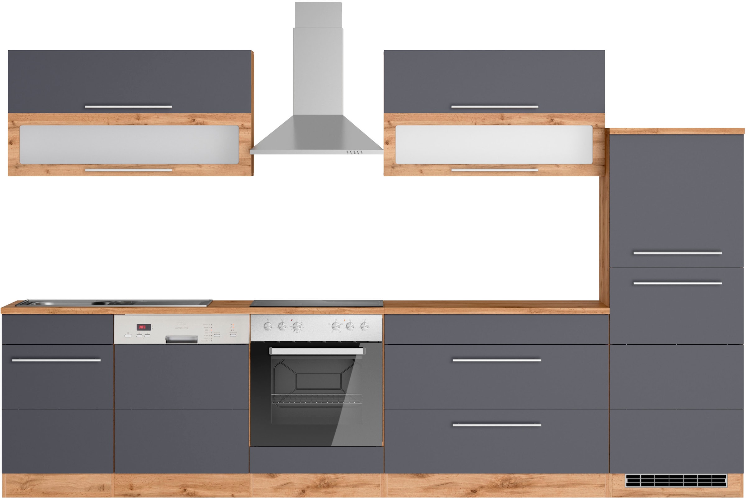 KOCHSTATION Kitchenette »KS-Wien« largeur 330 cm, option avec appareils électriques