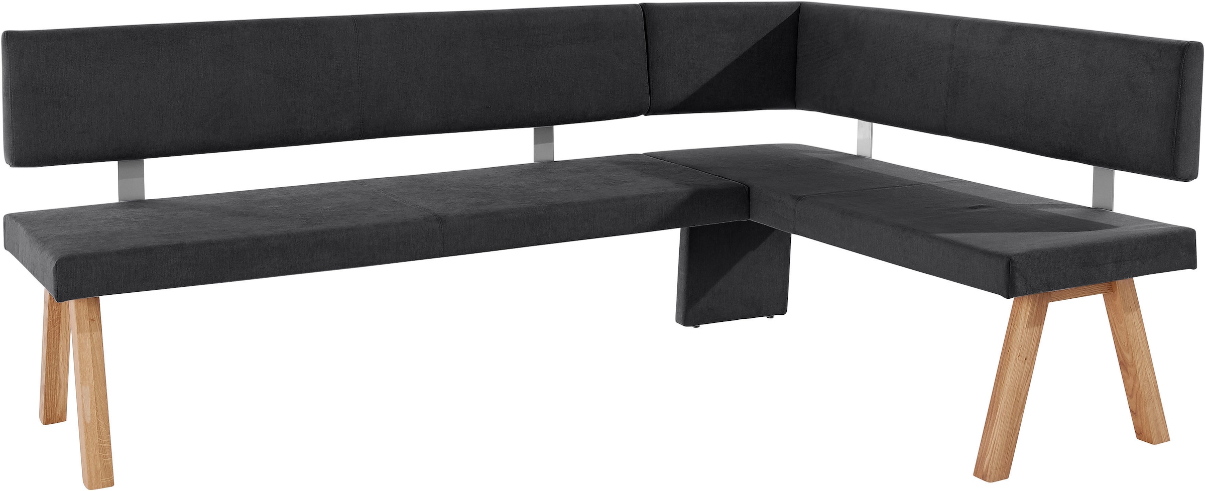 GOODproduct Banc d'angle »Rio« Massivholz in Eiche geölt, Esszimmerbank bequem gepolstert