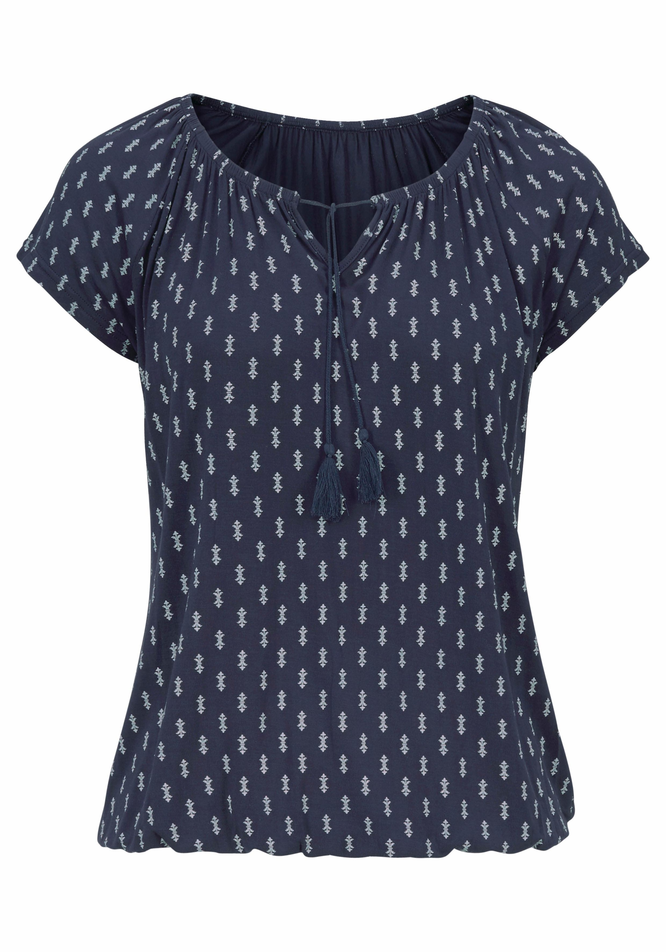 Vivance Kurzarmshirt »mit leicht gerafftem Ausschnitt« 2er-Pack,  aus weichem Viskose-Stretch