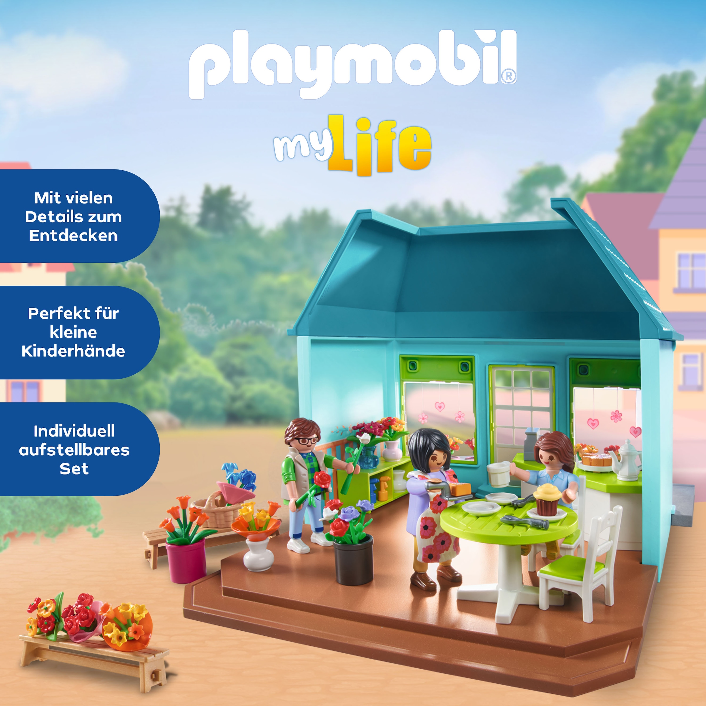 Playmobil® Konstruktions-Spielset »Blumenladen (71807), Playmobil My Life« Made in Germany