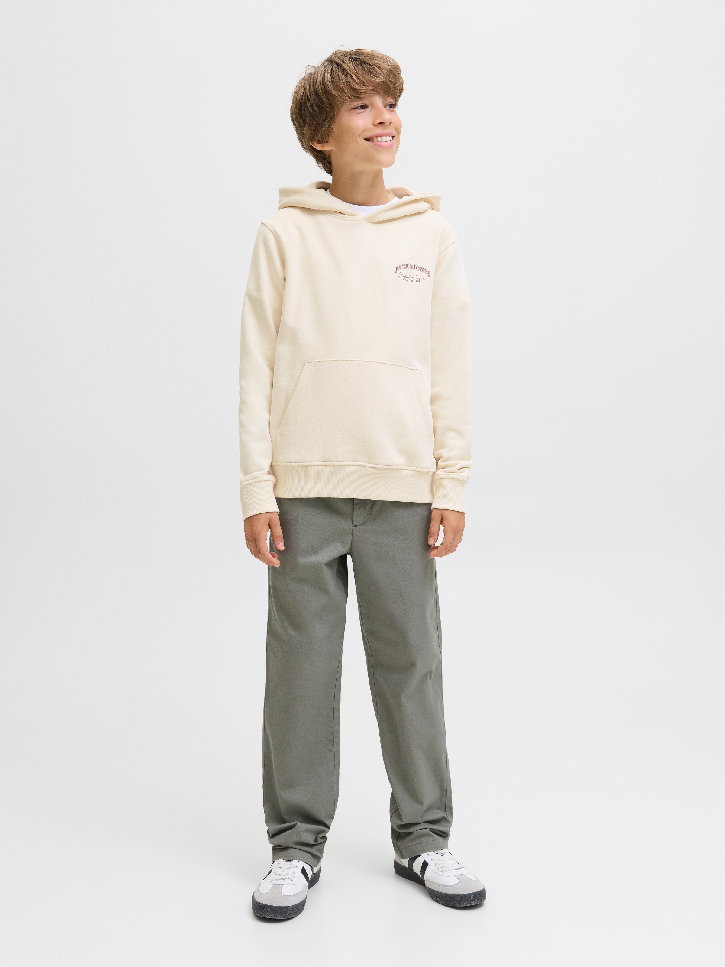 Jack & Jones Junior Kapuzensweatshirt »JJEBRANDES BACKP RELAXED SWEAT H SN JNR«, Baumwollmischung, relaxed fit

