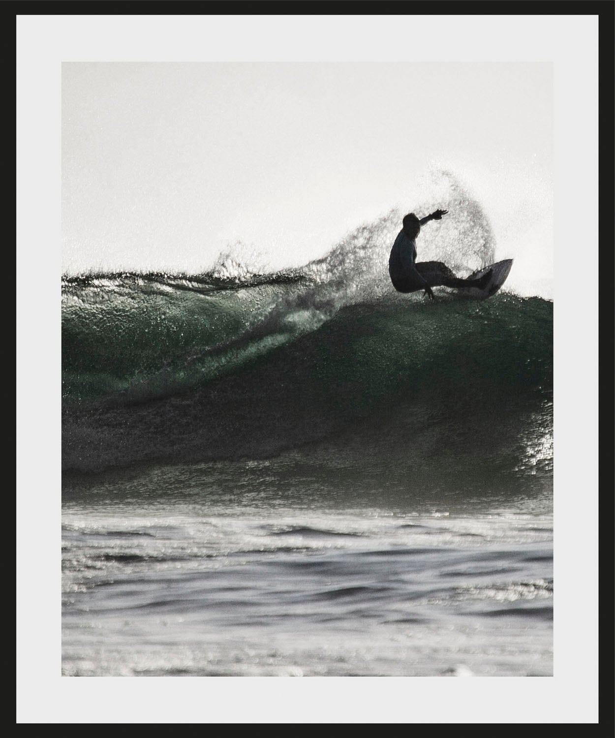 queence Bild »WAVE« Foto | Himmel | Meer Bilder | Sport | Strand 1 Stk. tlg. HD Premium Poster-Druck inkl. Holzrahmen